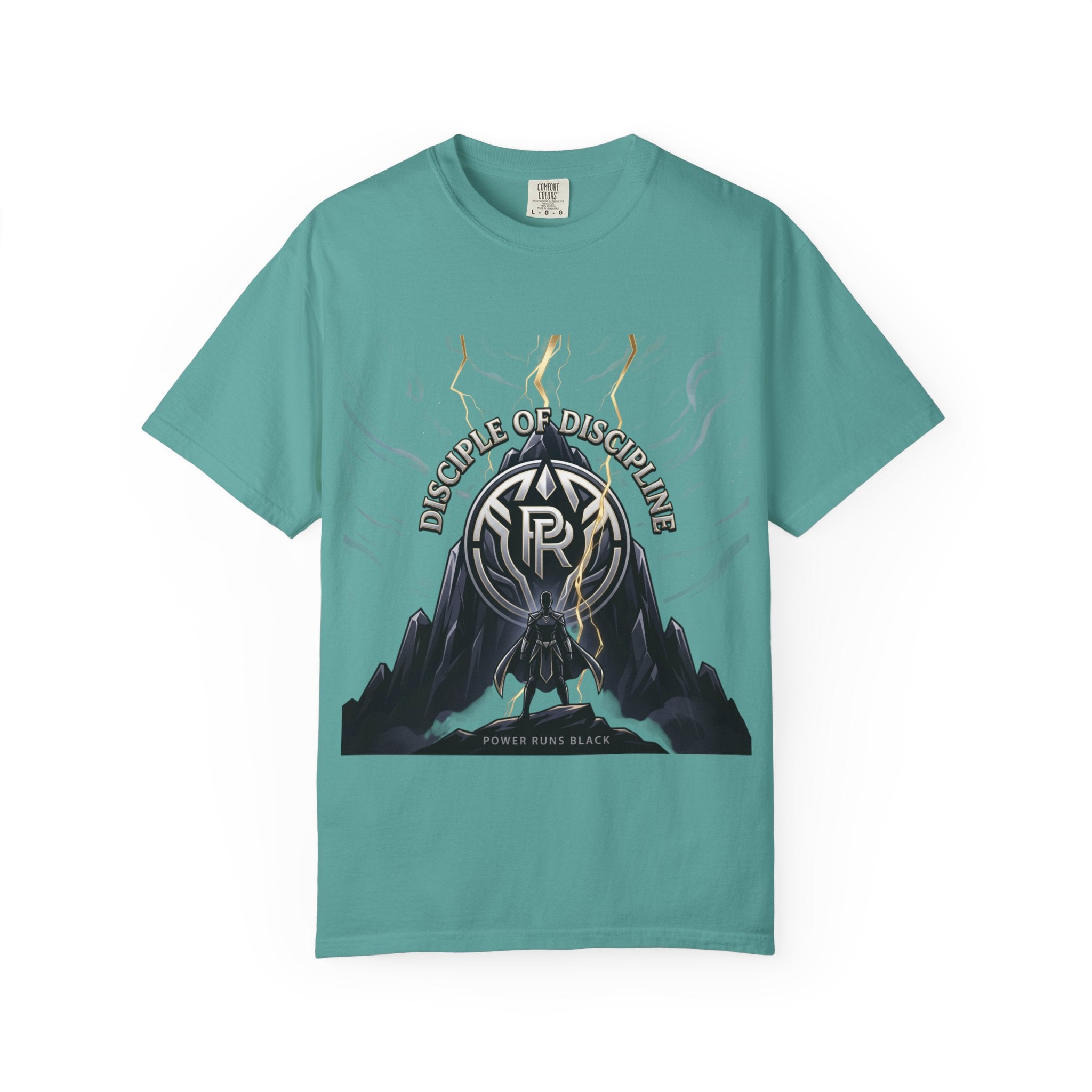 Printify PRB Disciple of Discipline logo mountain graphic T-Shirt | Crest emblem tee - T-Shirt