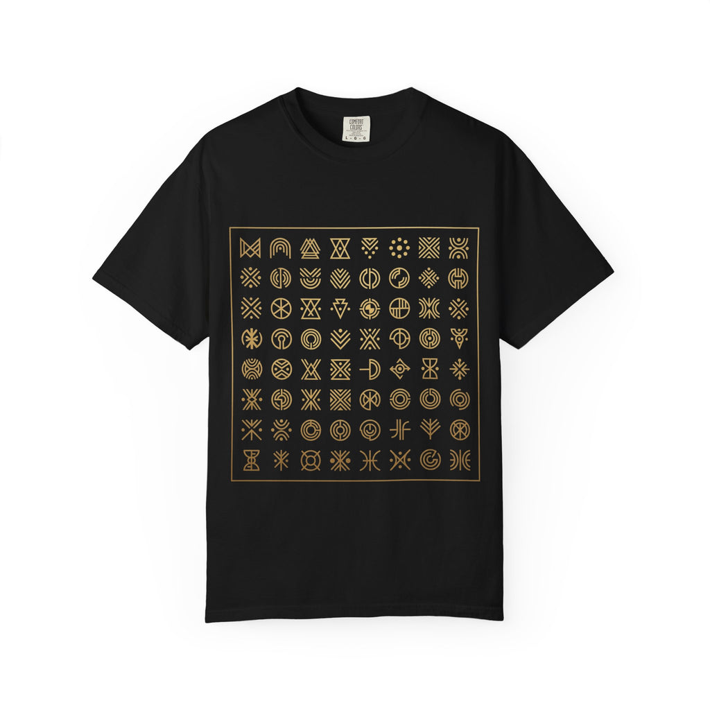 PRB Symbol Grid Graphic Tee — Garment-Dyed Heavyweight Cotton | Power Runs Black by Power Runs Black