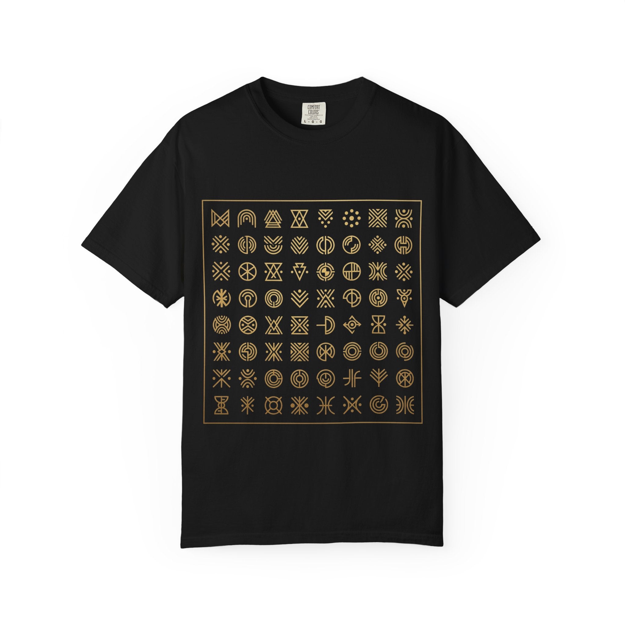 PRB Symbol Grid Graphic Tee — Garment-Dyed Heavyweight Cotton | Power Runs Black by Power Runs Black