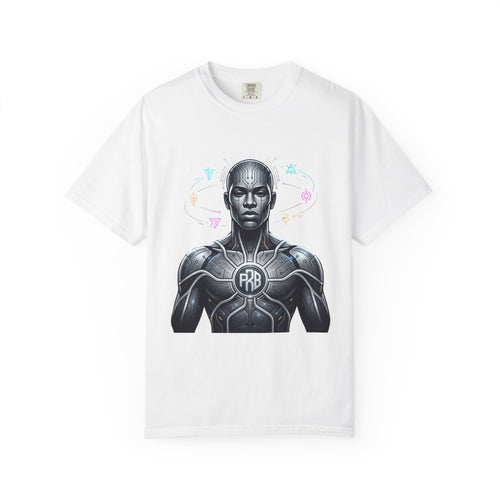 Printify PRB Algorithm God: Cosmic Processor 4K — Cybernetic Warrior T-Shirt | - T-Shirt