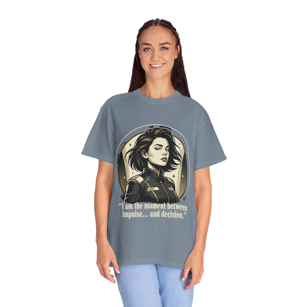 Power Runs Black Retro Space Captain Portrait T-Shirt — 'Fearless Commander' Graphic Tee by Power Runs Black