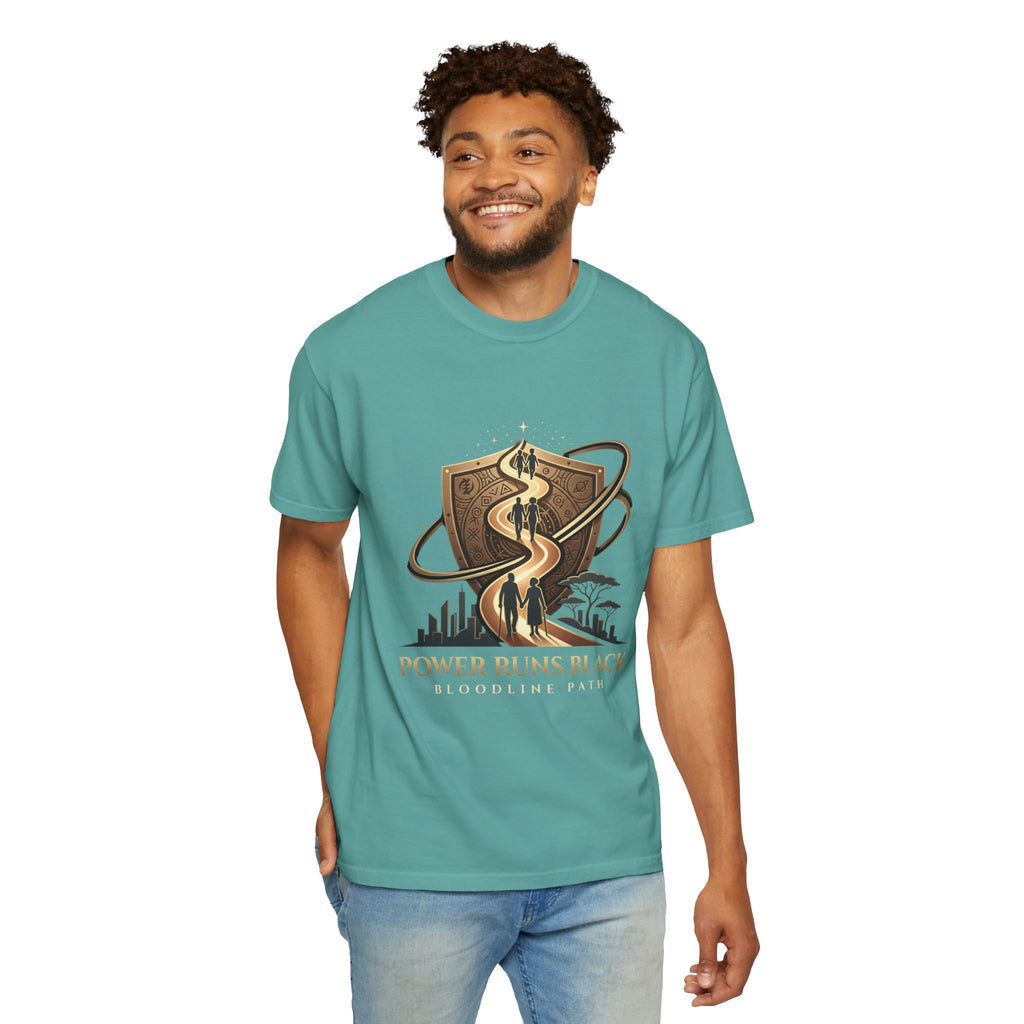PRB Shield City Skyline Graphic T-Shirt | Serpent Emblem Streetwear Tee by Printify