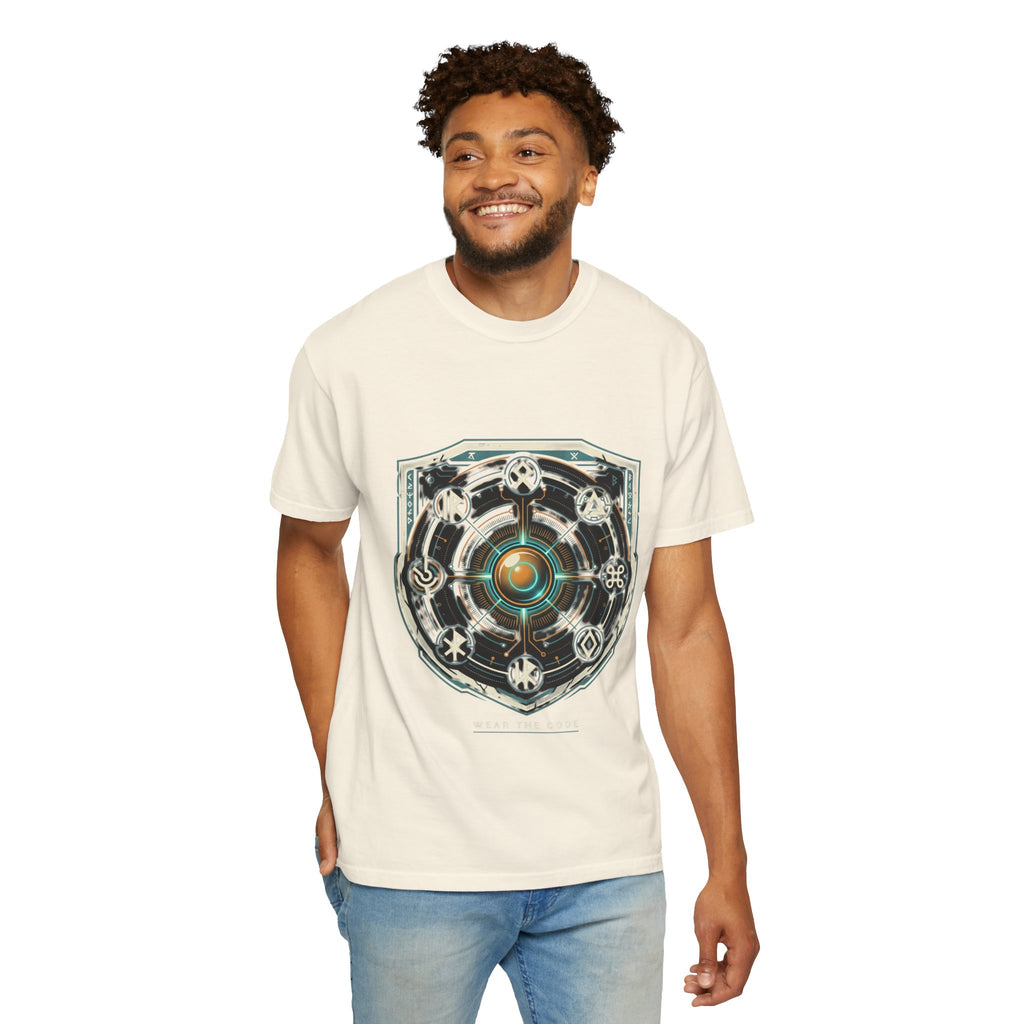 Power Runs Black PRB "Wear The Code" Mystic Shield T-Shirt — Geometric Sigil Graphic Tee by Power Runs Black