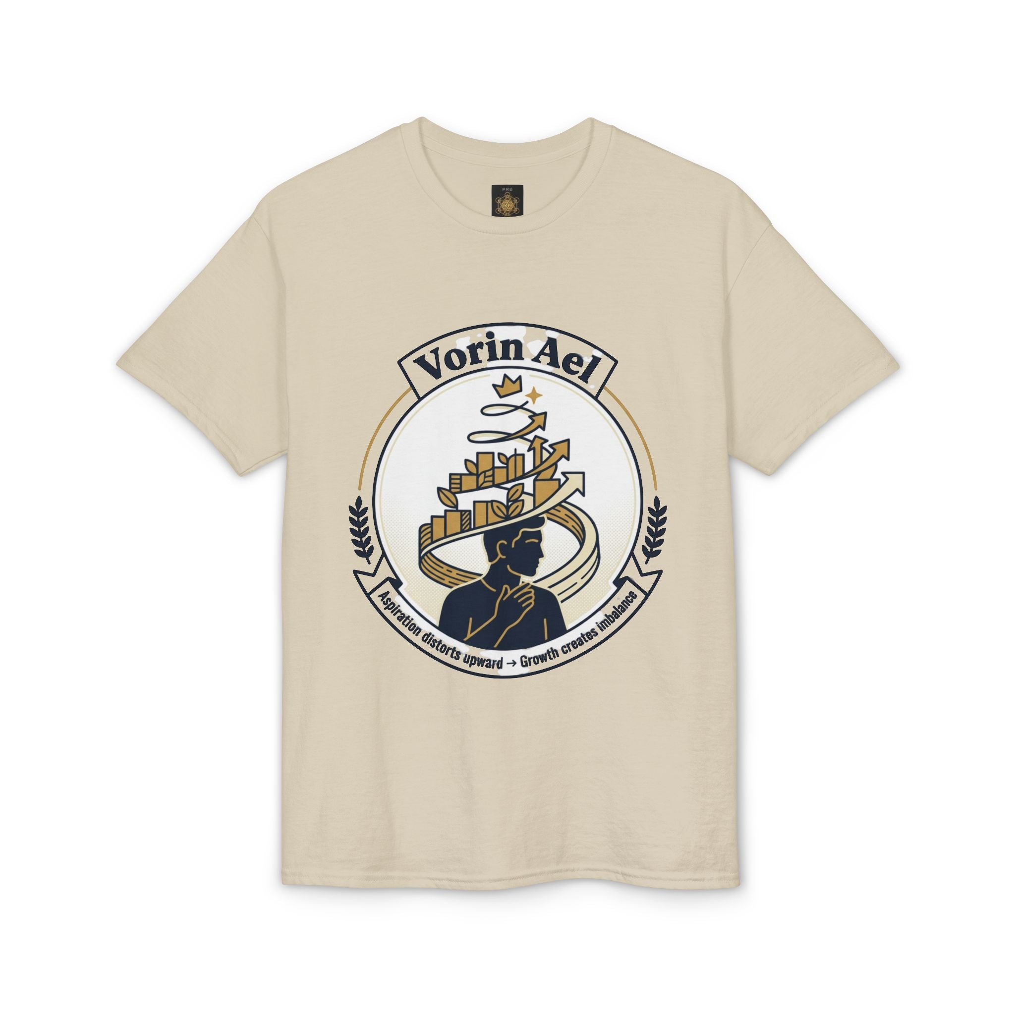 Power Runs Black PRB Vorin Ael Crest T-Shirt — Fantasy Guild Emblem Tee by Printify