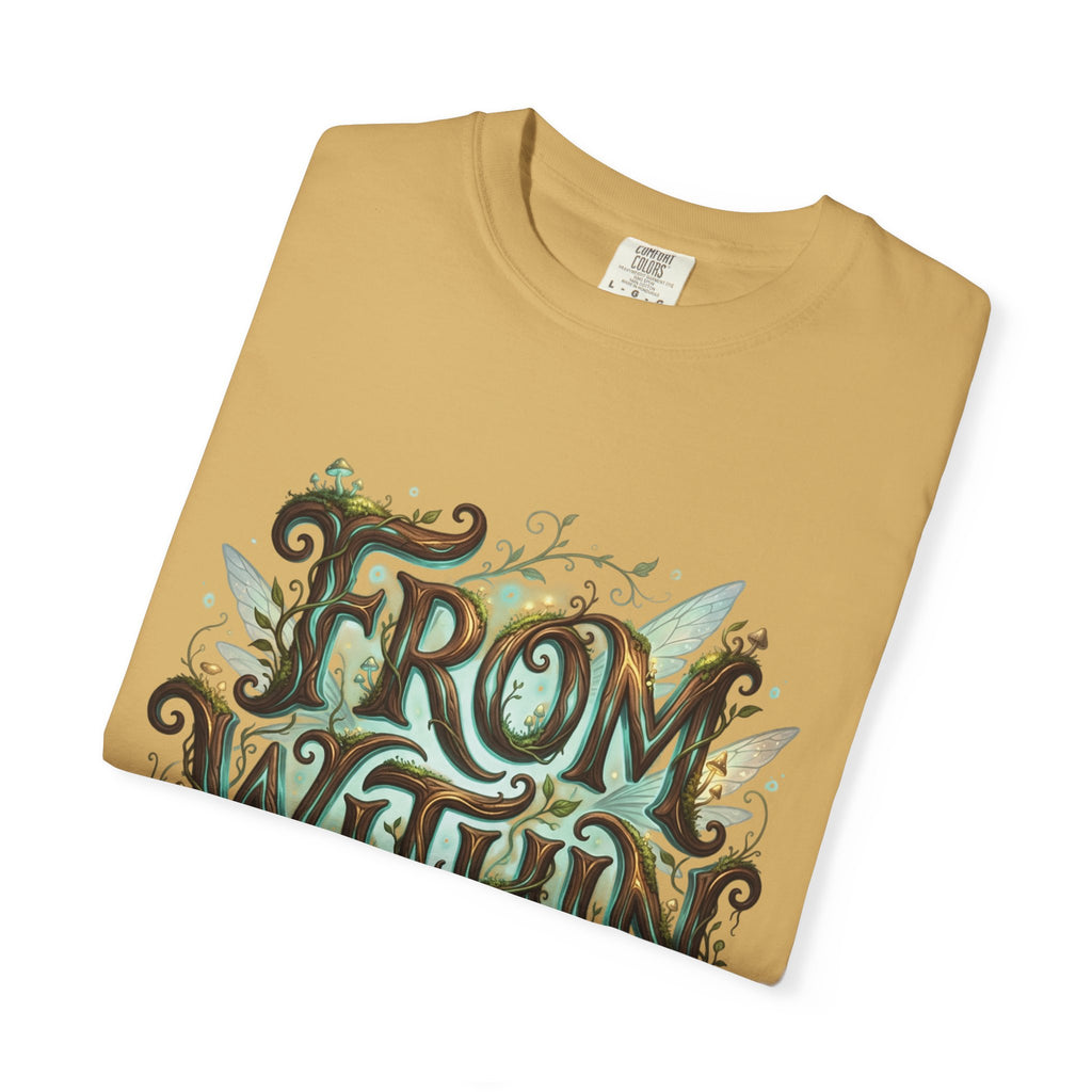 Power Runs Black PRB From Within T-shirt | Nature Typography Forest Illustration by Printify