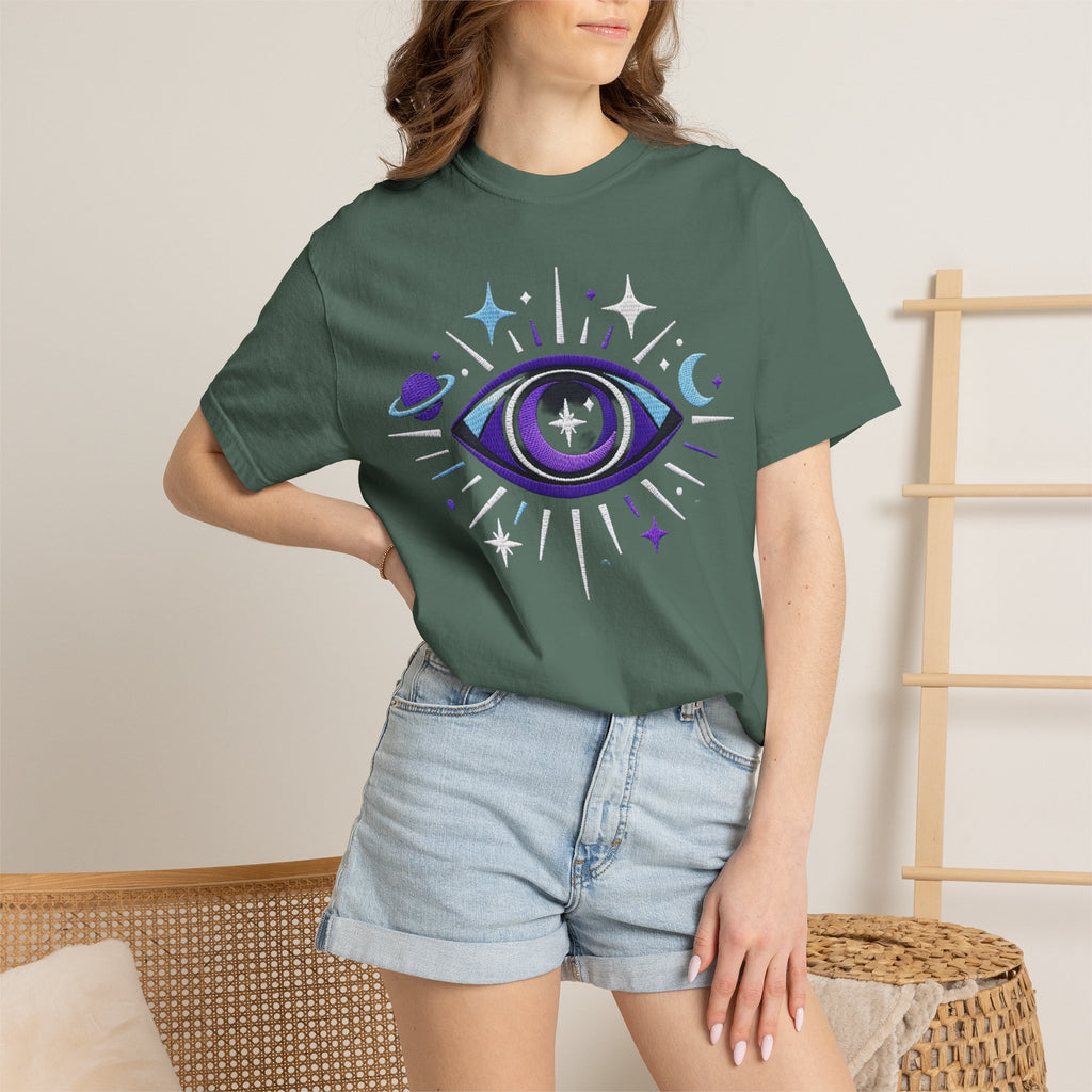 PRB Mystic All-Seeing Eye T-shirt | Cosmic Moon and Stars by Power Runs Black
