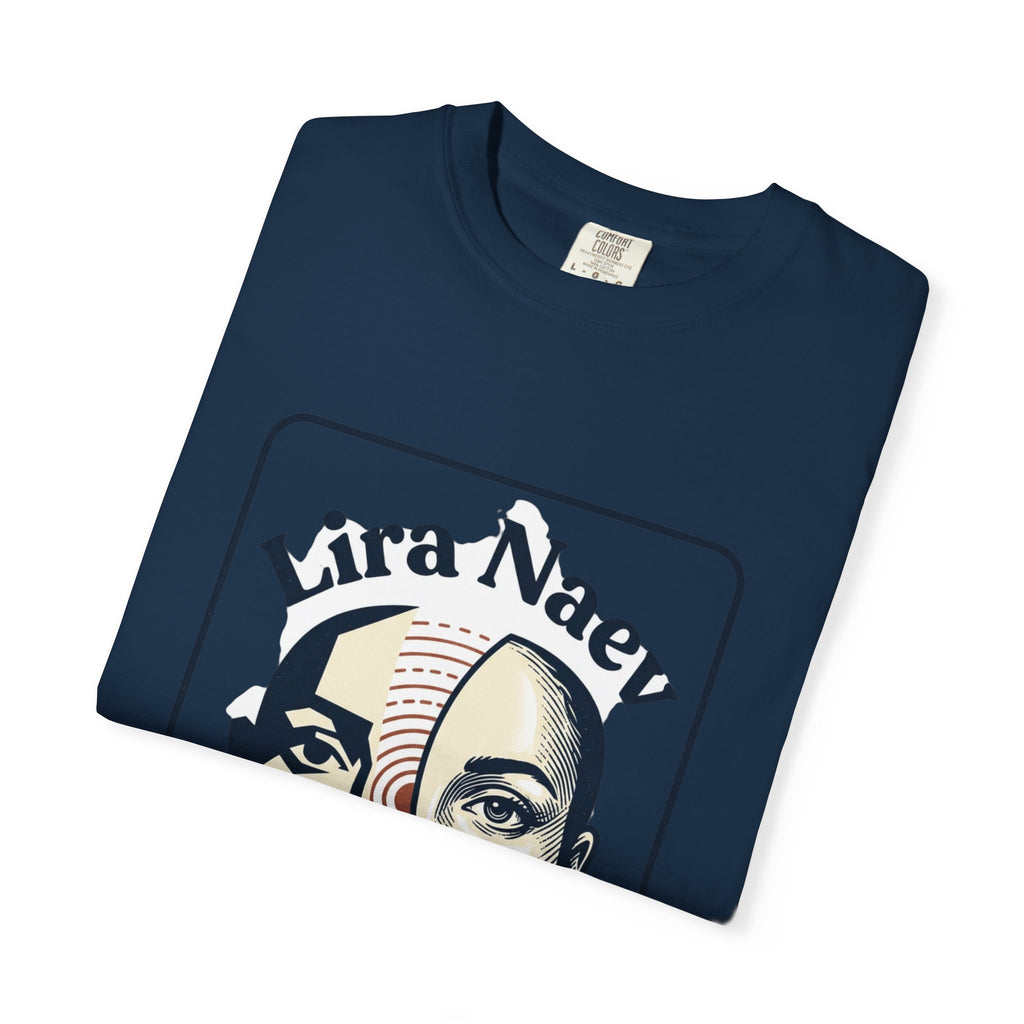 Power Runs Black PRB Lira Naev Split-Face Graphic T-Shirt — “Perception shifts the center” Statement Tee by Power Runs Black