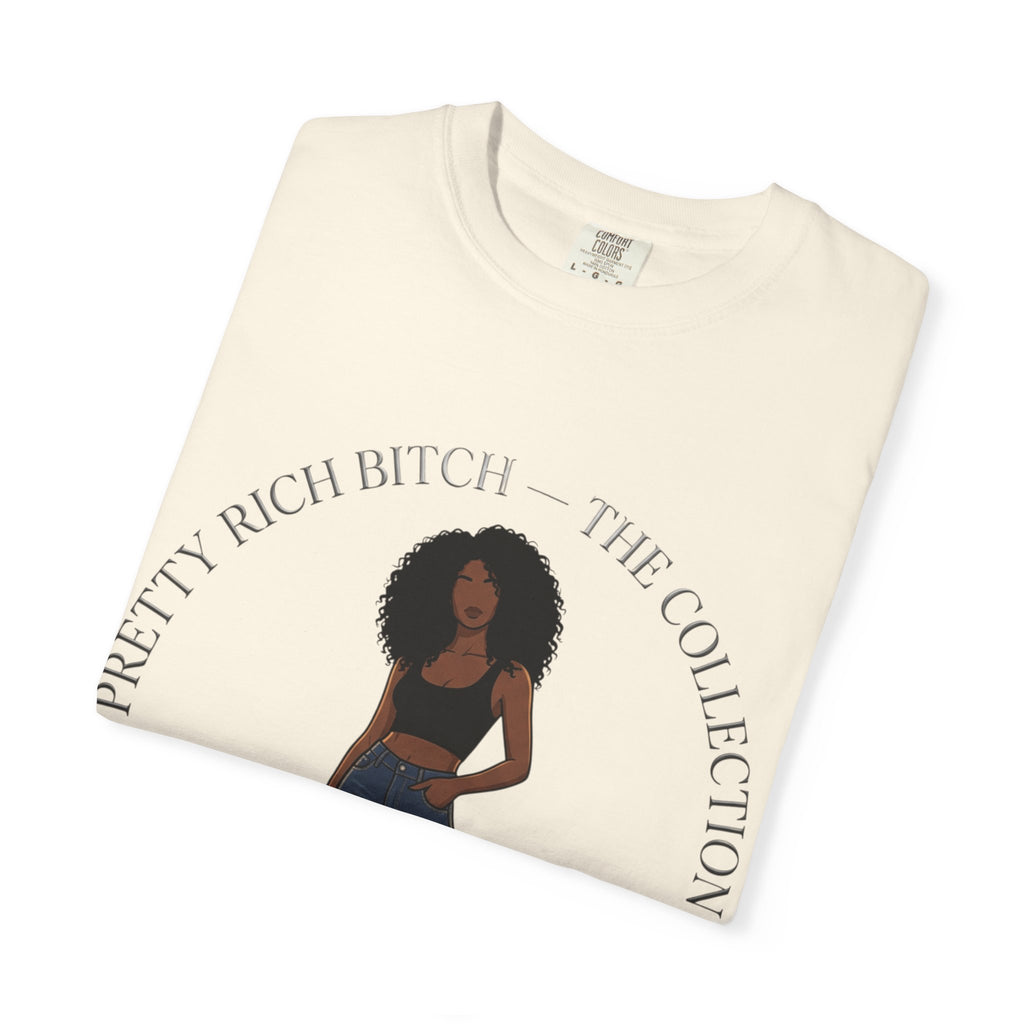 Pretty Rich Bitch The Collection by PRB Graphic Tee (Afro Curly Woman) by Power Runs Black