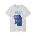 PRB Certified Classic portrait tee | Retro portrait holding light by Power Runs Black