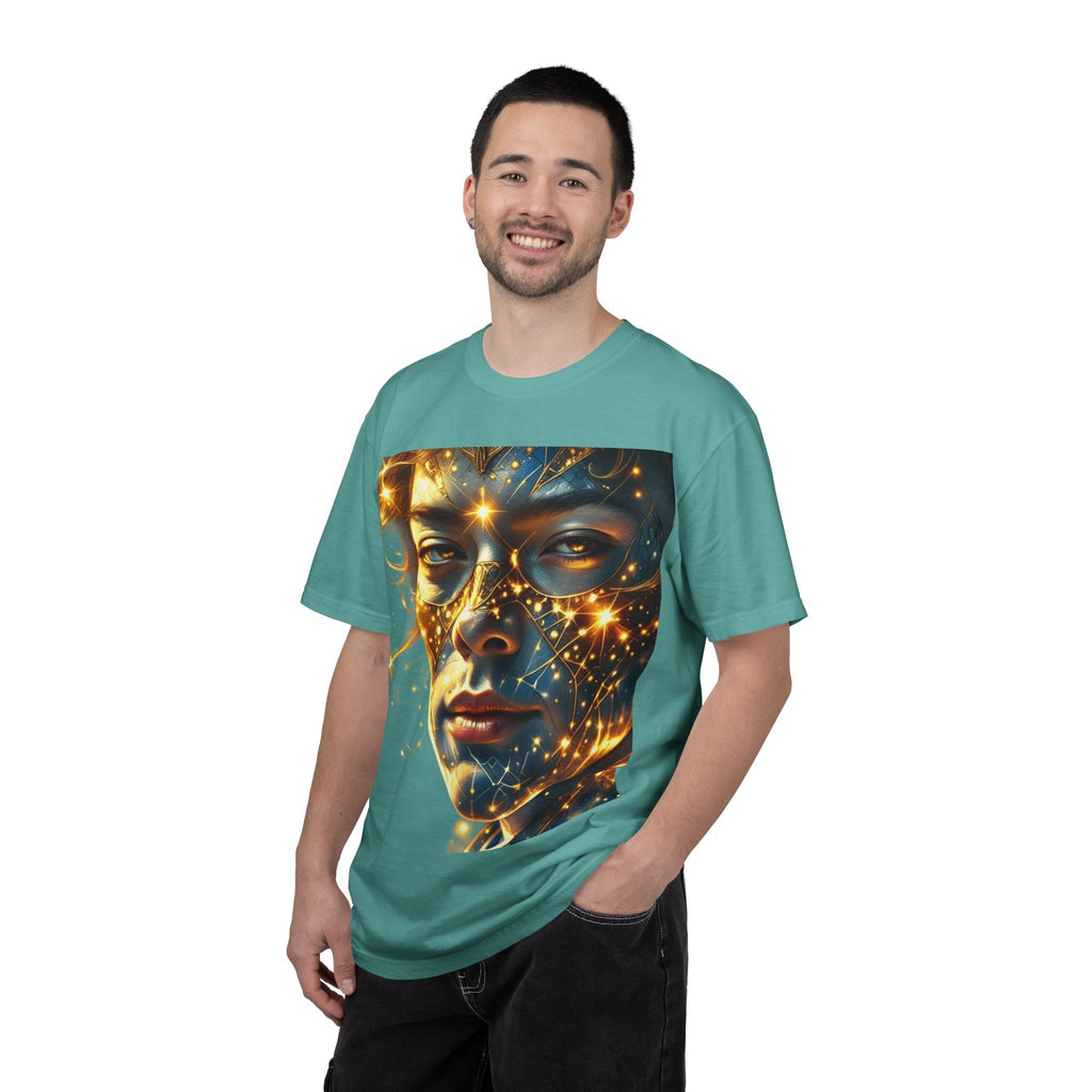 PRB Celestial Glow Unisex Graphic T-Shirt | Luminous Portrait Tee by Power Runs Black