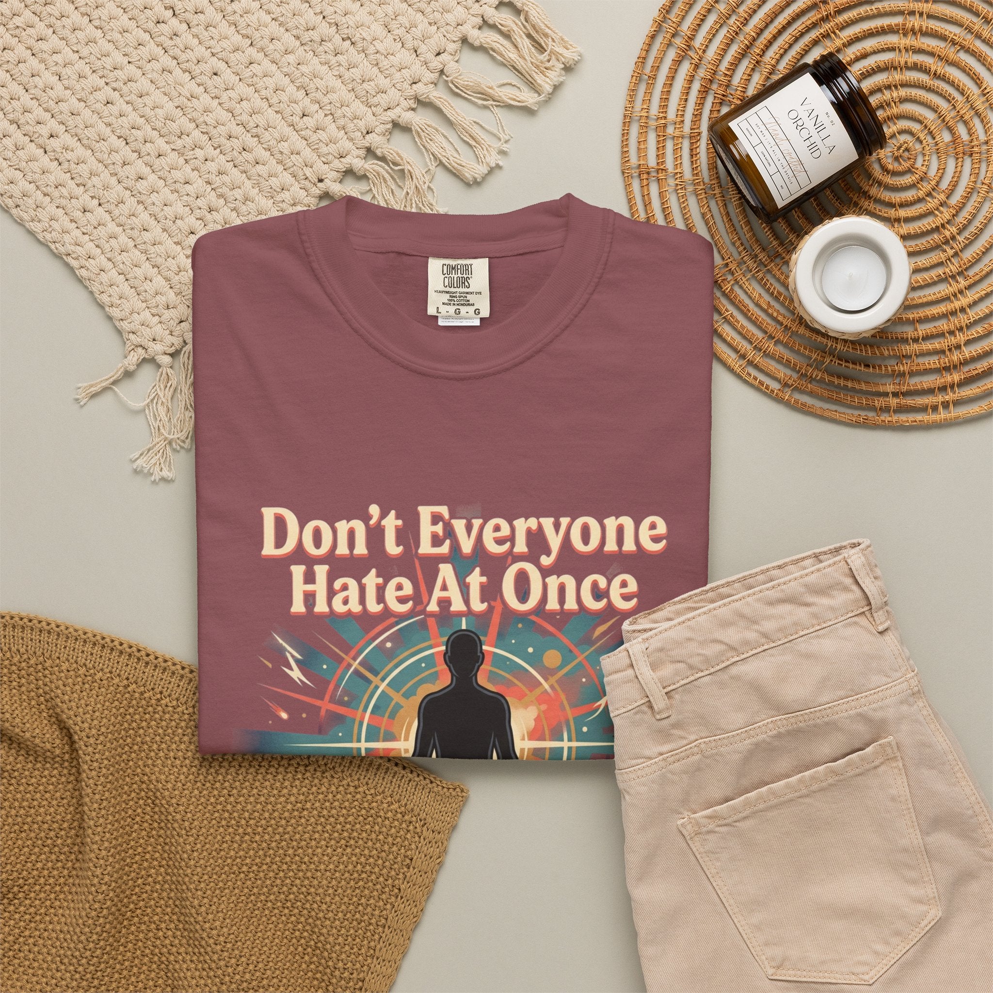 Power Runs Black Don't Everyone Hate Me Once" Retro Silhouette Graphic Tee by Printify