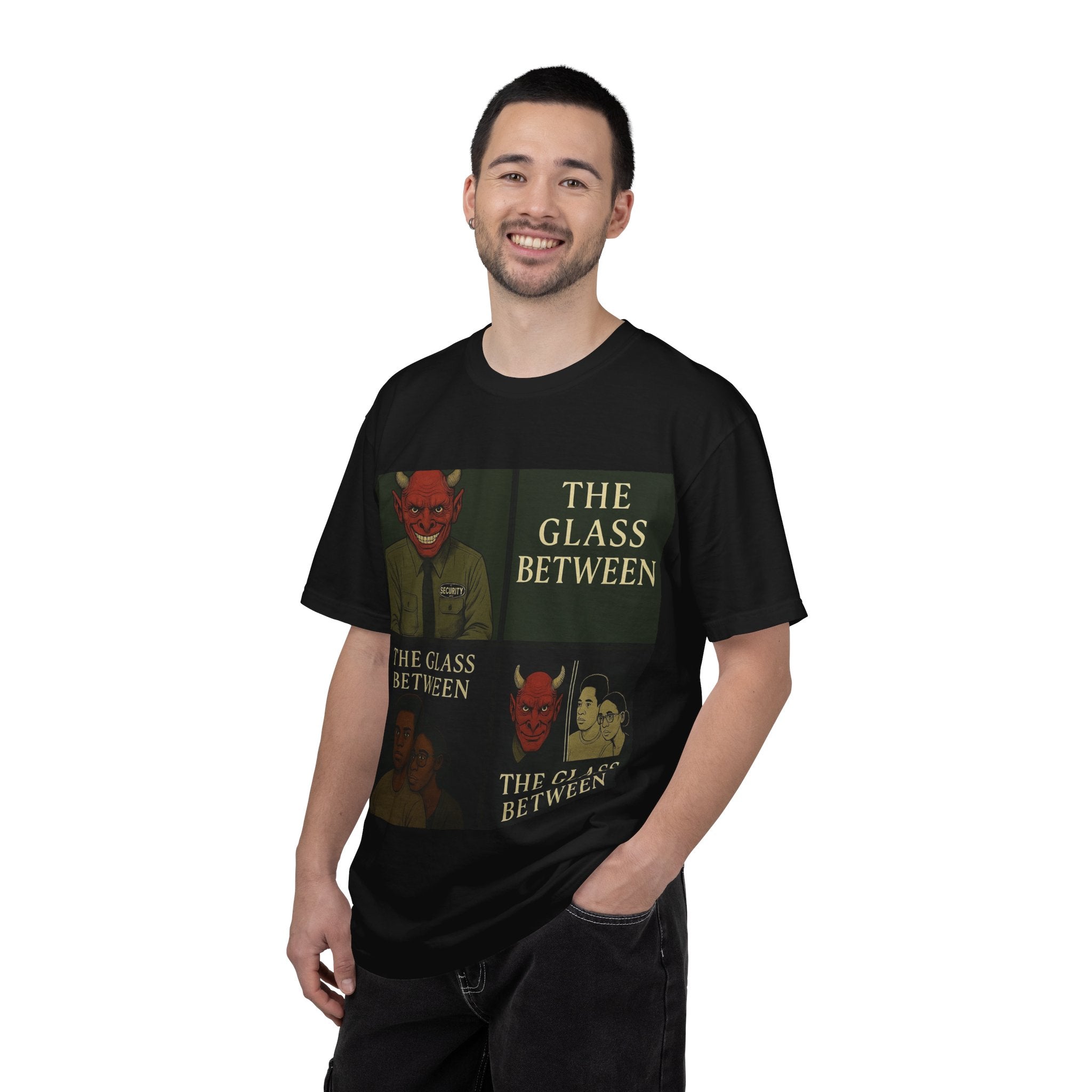 PRB The Glass Between Vintage Collage T-Shirt by Power Runs Black