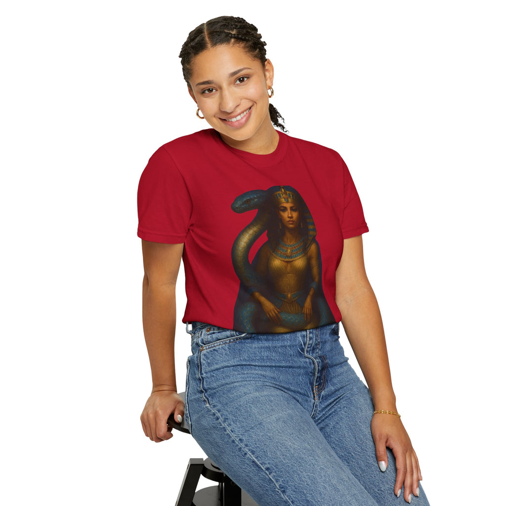 PRB Egyptian Goddess with Snake T-Shirt | Pharaoh Serpent Art Tee by Power Runs Black