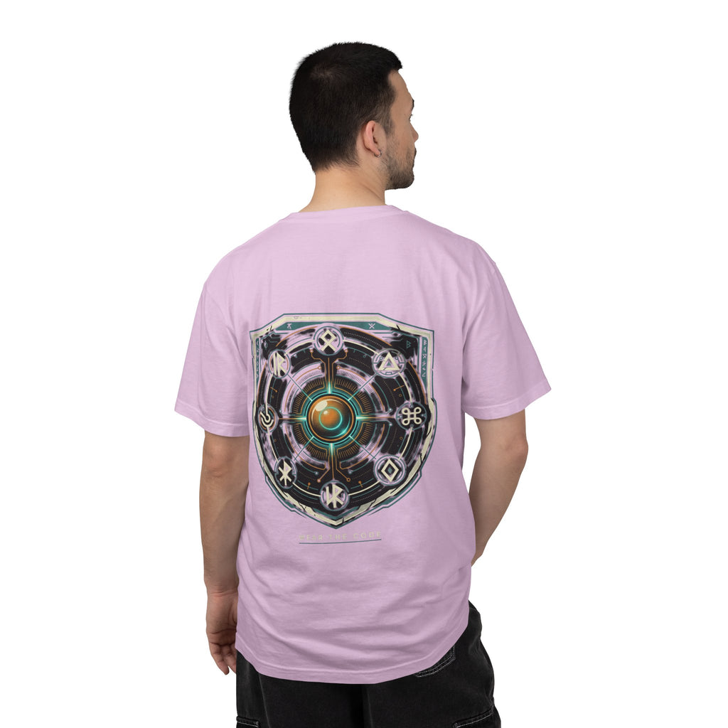 Power Runs Black PRB "Wear The Code" Mystic Shield T-Shirt — Geometric Sigil Graphic Tee by Printify