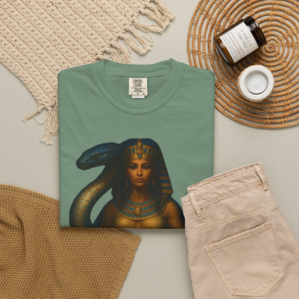 PRB Egyptian Goddess with Snake T-Shirt | Pharaoh Serpent Art Tee by Power Runs Black