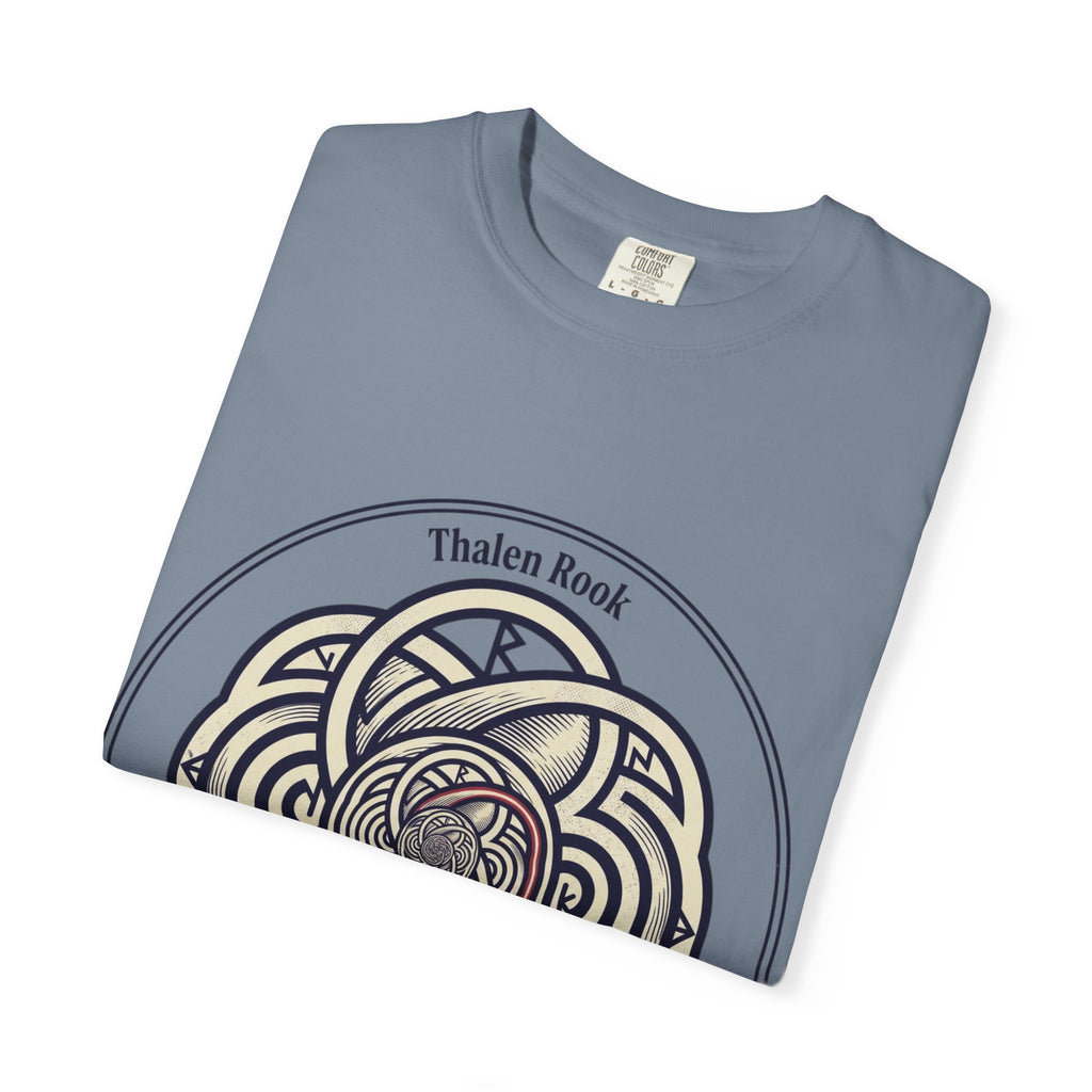 Power Runs Black PRB Thalen Rook Celtic Knot Graphic T-Shirt — "He stared too long..." Quote Tee by Printify