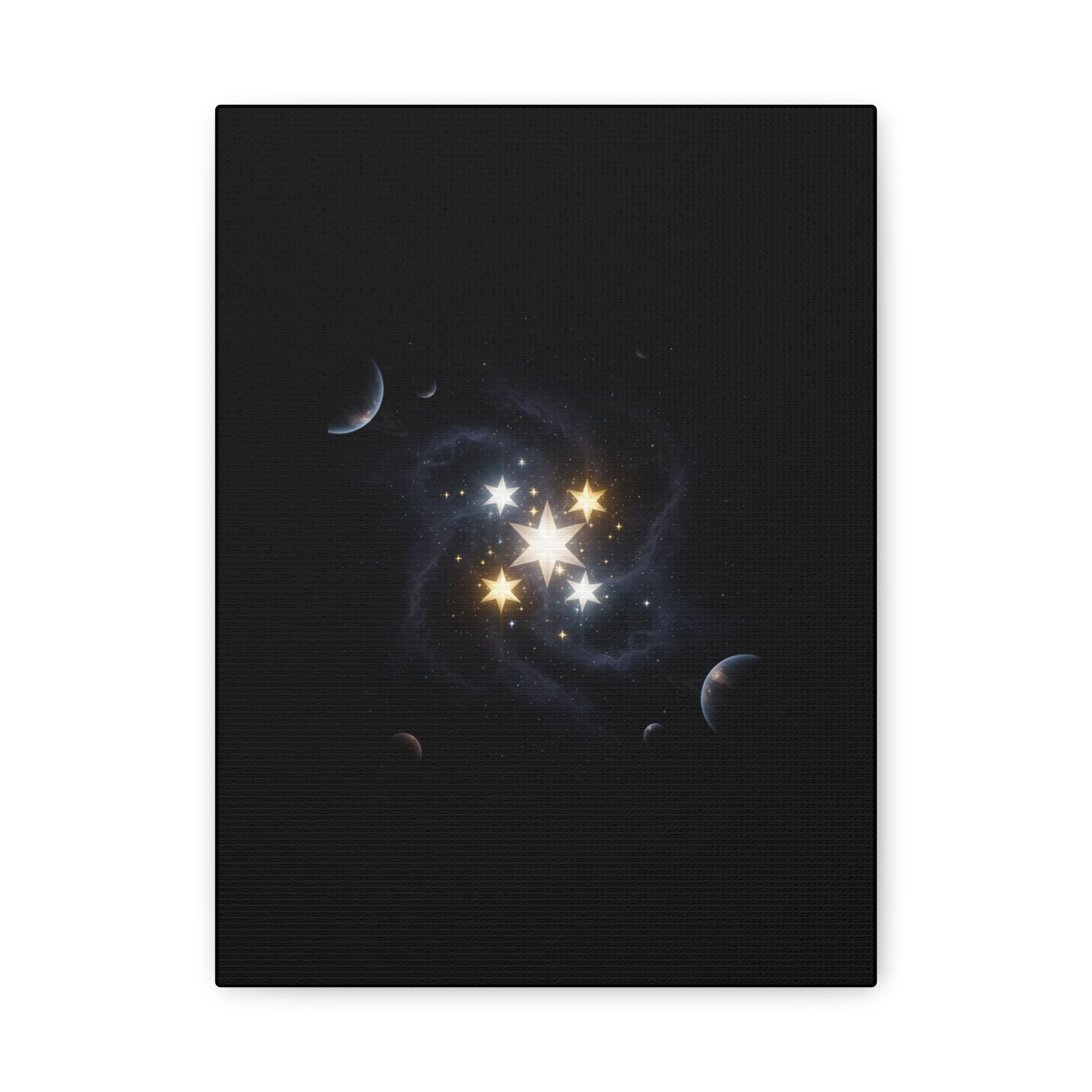 Power Runs Black PRB Glowing Star Constellation Canvas by Power Runs Black