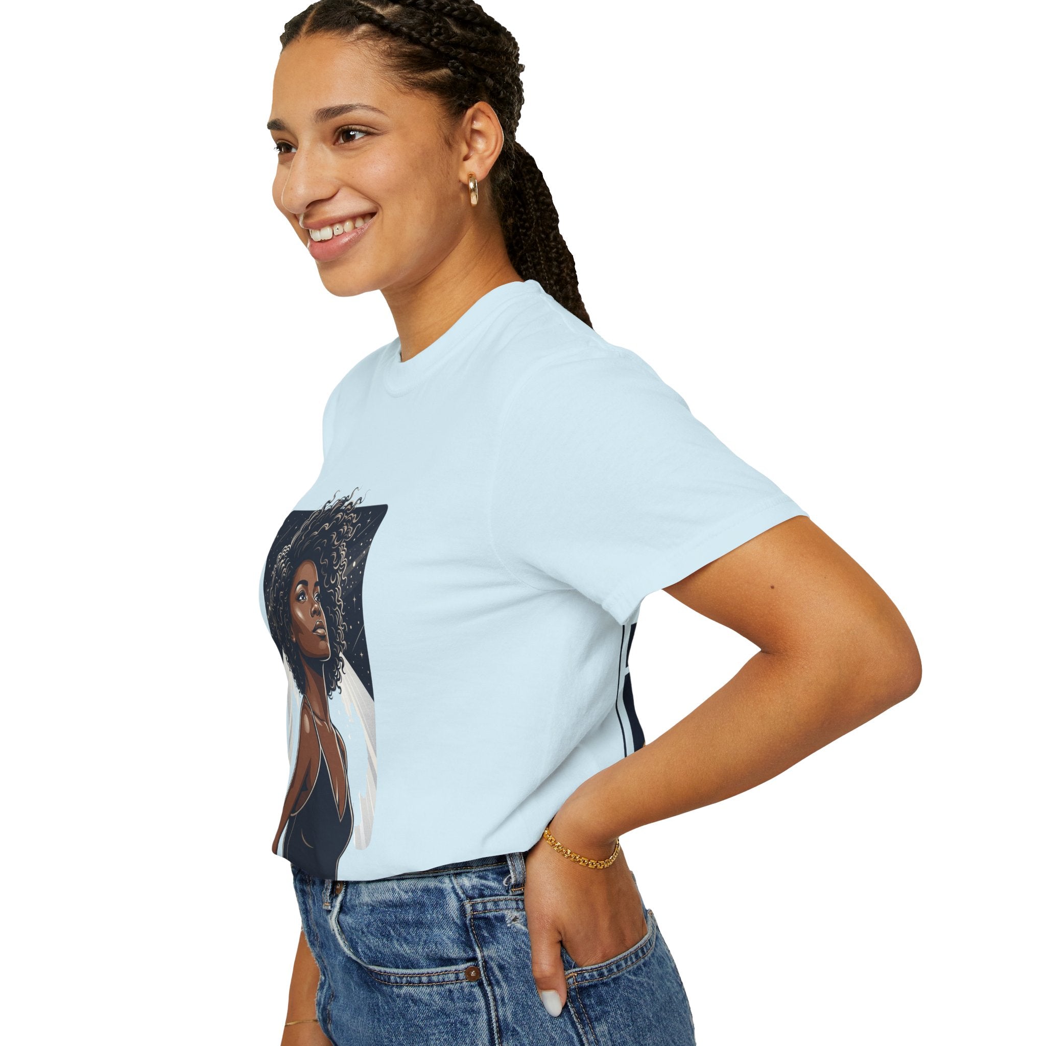 Pretty Rich Bitch The Collection by PRB T-Shirt — Afro Woman Graphic Tee by Power Runs Black