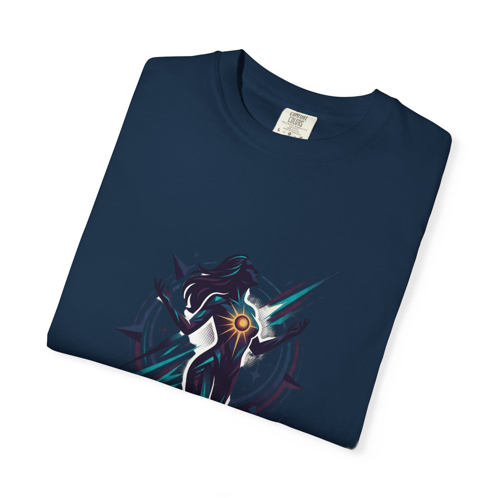 Power Runs Black PRB Ascension Graphic T-Shirt — Cosmic Silhouette Tee by Power Runs Black