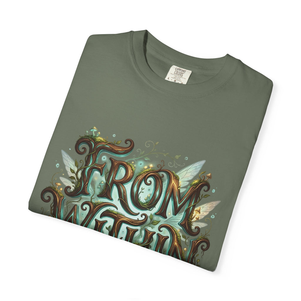 PRB From Within T-shirt | Nature Typography Forest Illustration by Power Runs Black