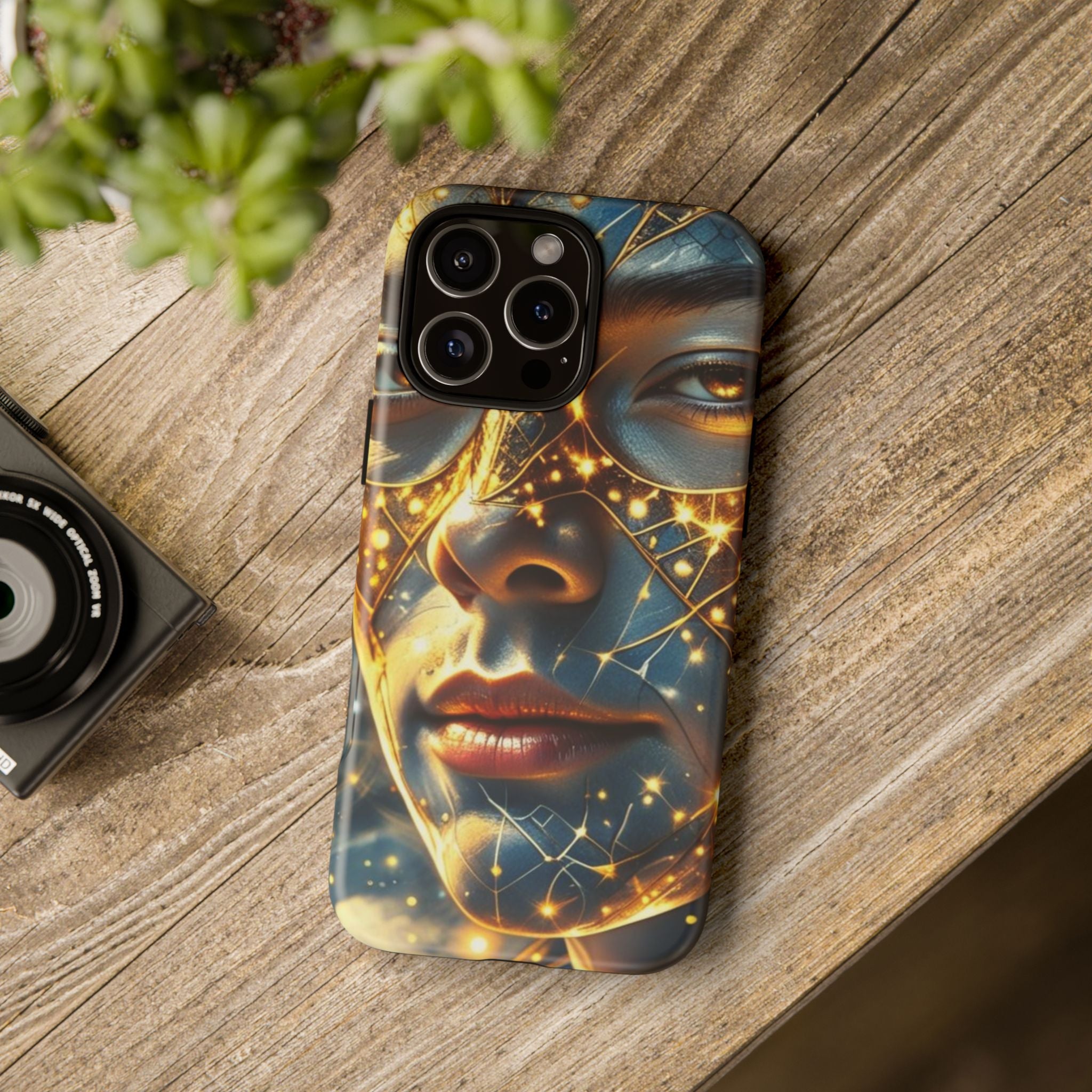 PRB Galactic Portrait Tough Case | Cosmic Face Phone Case, Starry Nebula Design by Printify