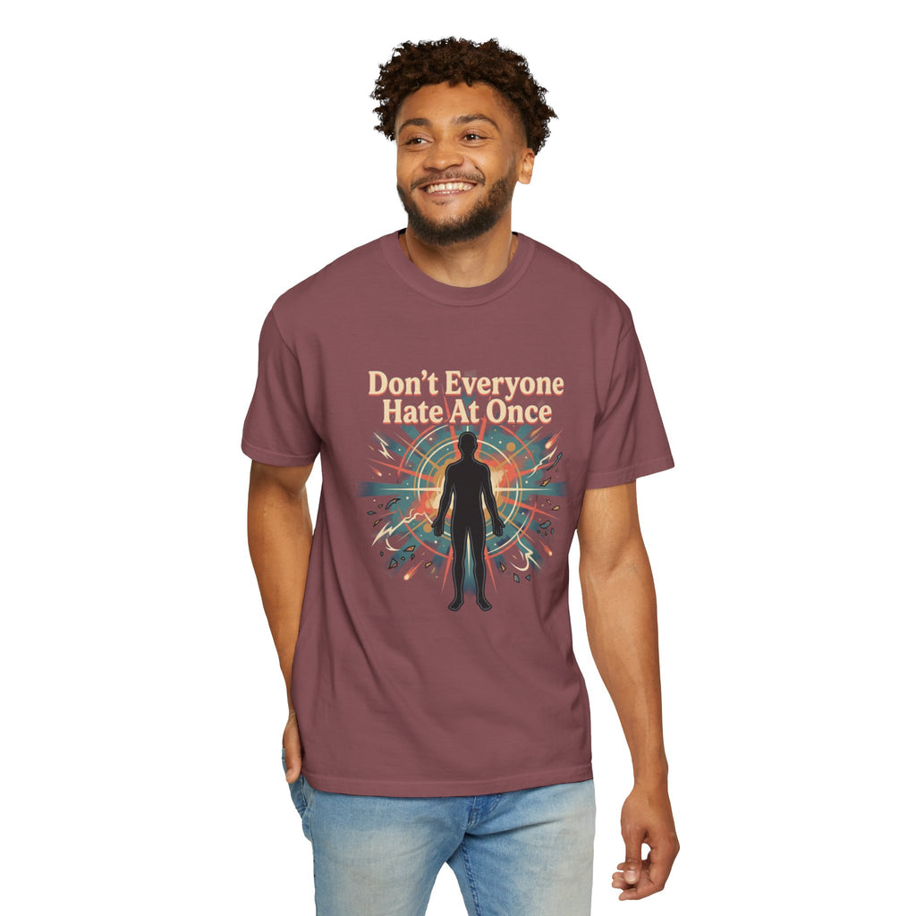 Power Runs Black Don't Everyone Hate Me Once" Retro Silhouette Graphic Tee by Printify