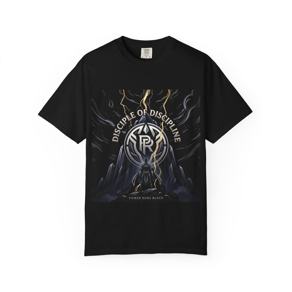Printify PRB Disciple of Discipline logo mountain graphic T-Shirt | Crest emblem tee - T-Shirt