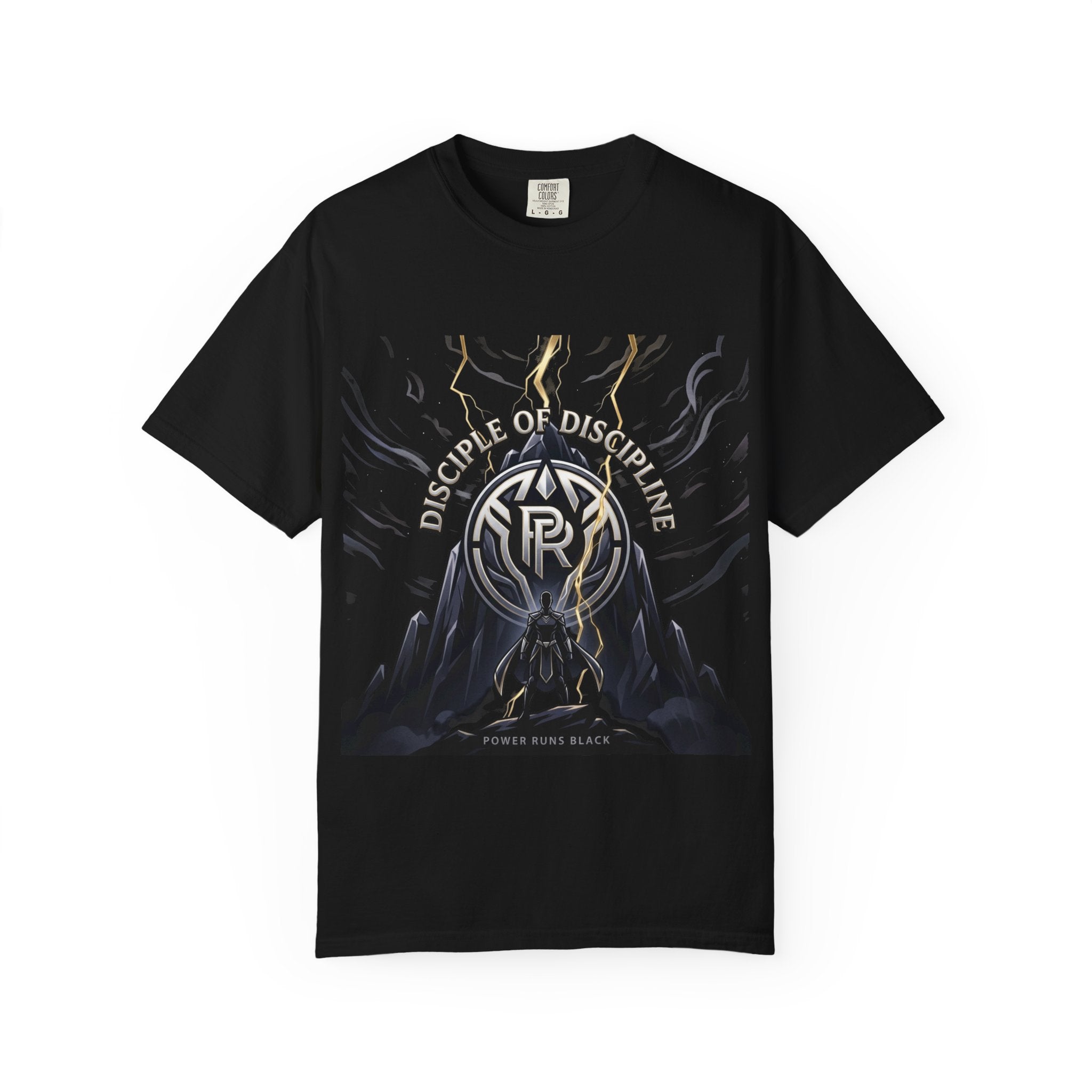 Printify PRB Disciple of Discipline logo mountain graphic T-Shirt | Crest emblem tee - T-Shirt
