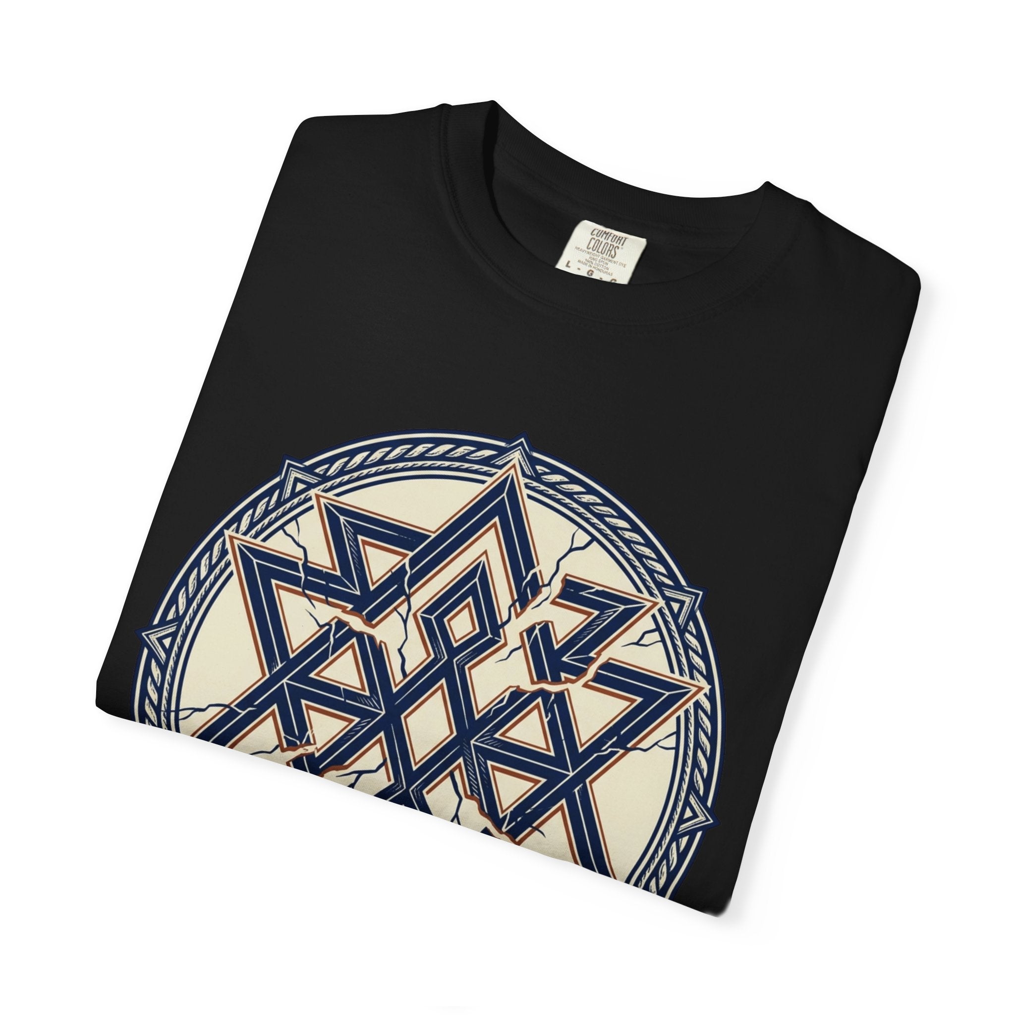 Power Runs Black PRB Geometric Star Mandala T-Shirt — "Control Fractures the Flow" Graphic Tee by Power Runs Black