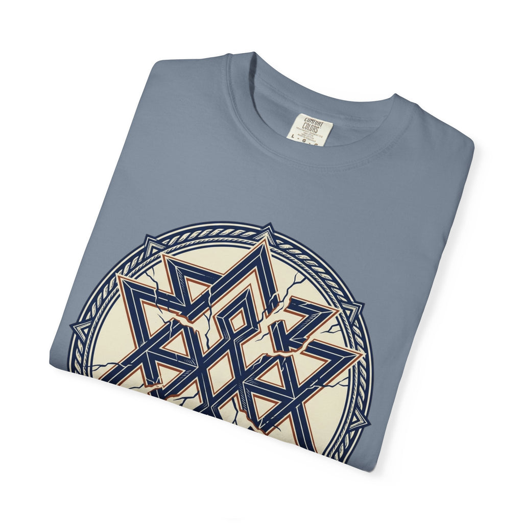 Power Runs Black PRB Geometric Star Mandala T-Shirt — "Control Fractures the Flow" Graphic Tee by Power Runs Black