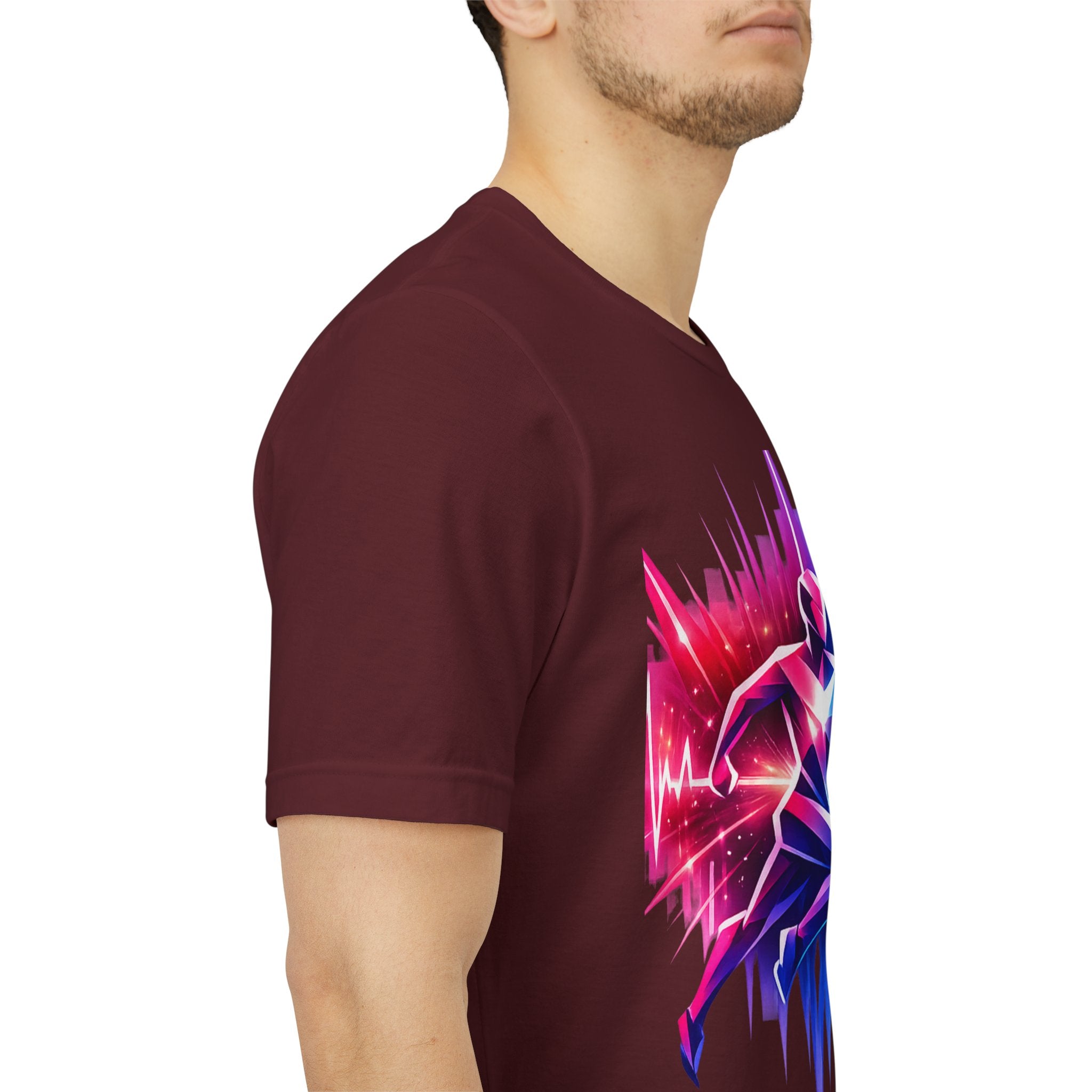 Power Runs Black PRB Running Pulse Graphic Tee — Neon Runner Heartbeat Sports T‑Shirt by Power Runs Black