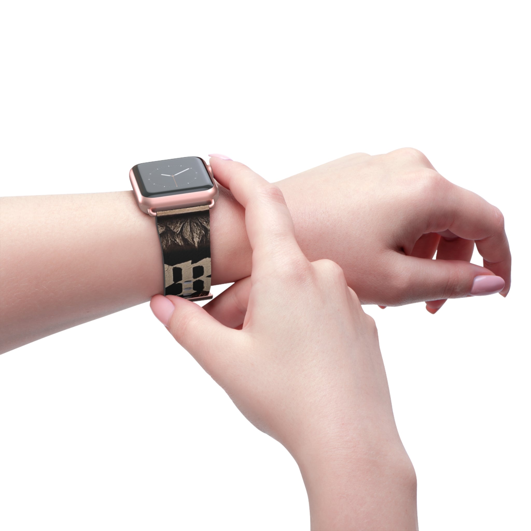 Mystic All-Seeing Eye Apple Watch Band — Vintage Occult Faux Leather Strap by Printify