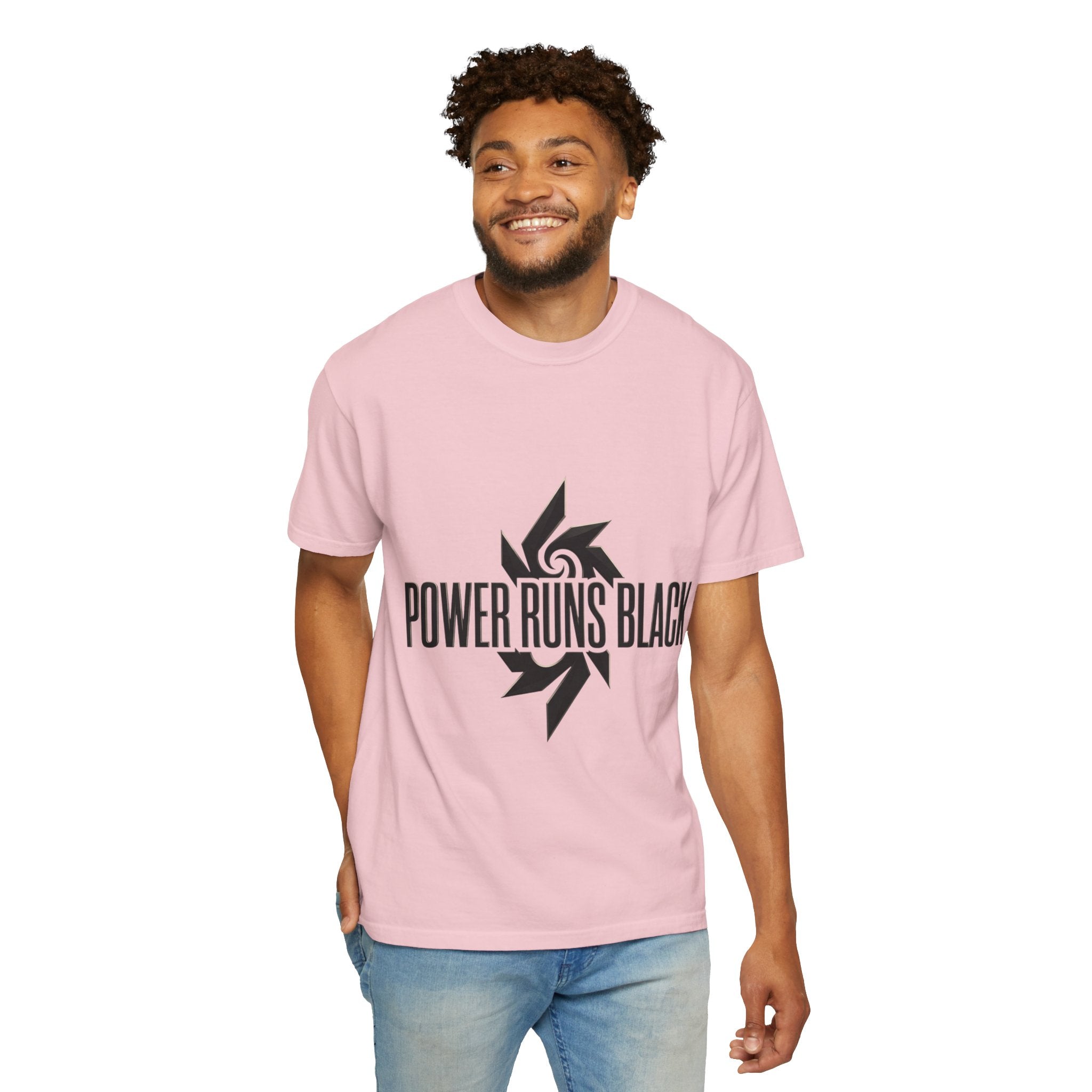 Power Runs Black PRB "Wear The Code" Mystic Shield T-Shirt — Geometric Sigil Graphic Tee by Printify
