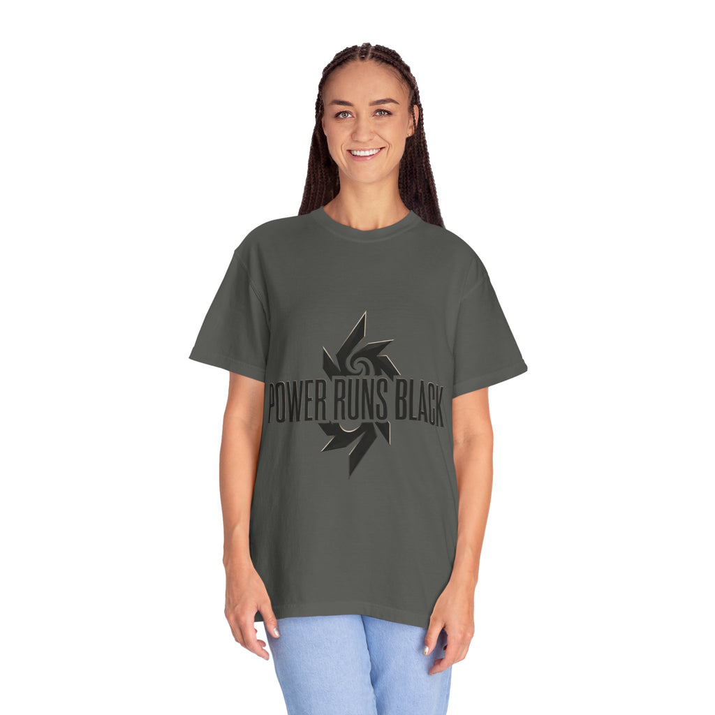 Power Runs Black PRB "Wear The Code" Mystic Shield T-Shirt — Geometric Sigil Graphic Tee by Printify