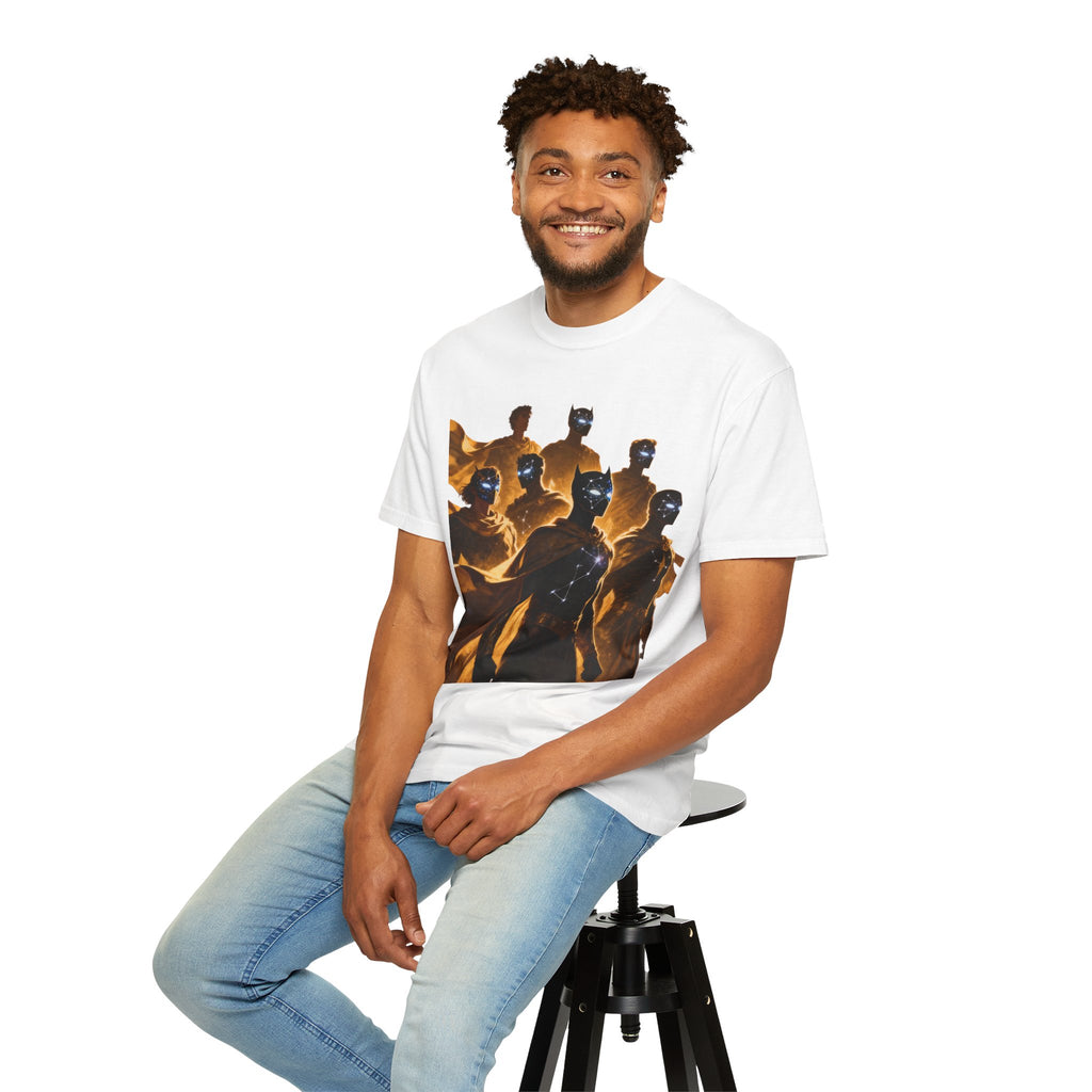 PRB Cosmic Heroes Graphic Tee (Golden Cloaks & Starry Faces) by Power Runs Black