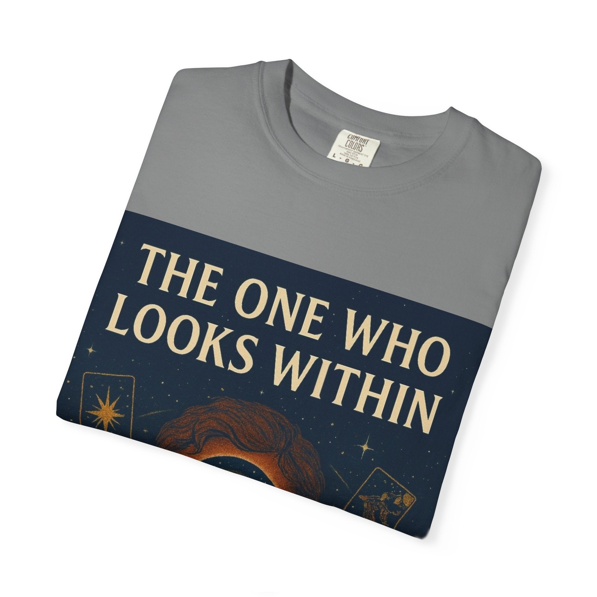 PRB Tarot Eye T-Shirt — "The One Who Looks Within" Mystical Graphic Tee by Power Runs Black