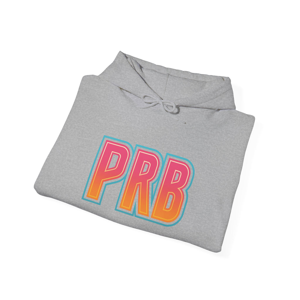 PRB Graphic Hoodie — Colorful Cityscape Pullover by Power Runs Black