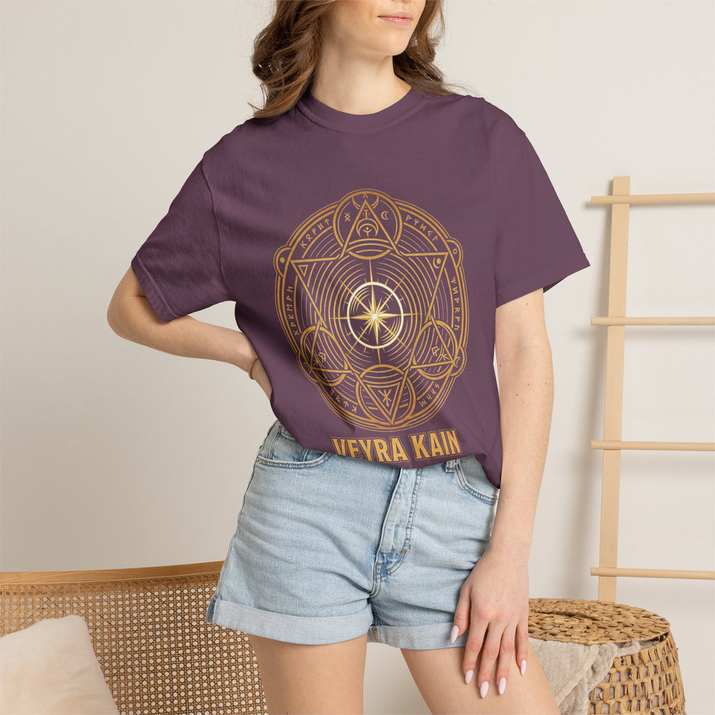 Power Runs Black PRB — Veyra Kain Geometric Sigil Tee with “Too Much Becomes Ruin” Graphic T-Shirt by Power Runs Black