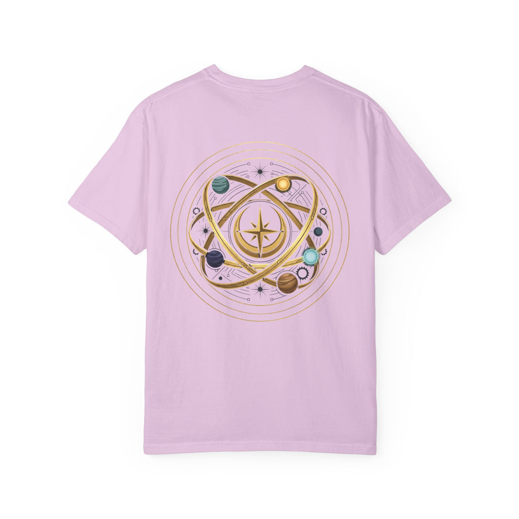 PRB Crown & Cosmos Graphic T-Shirt | Gold Royal Crest & Celestial Back by Printify