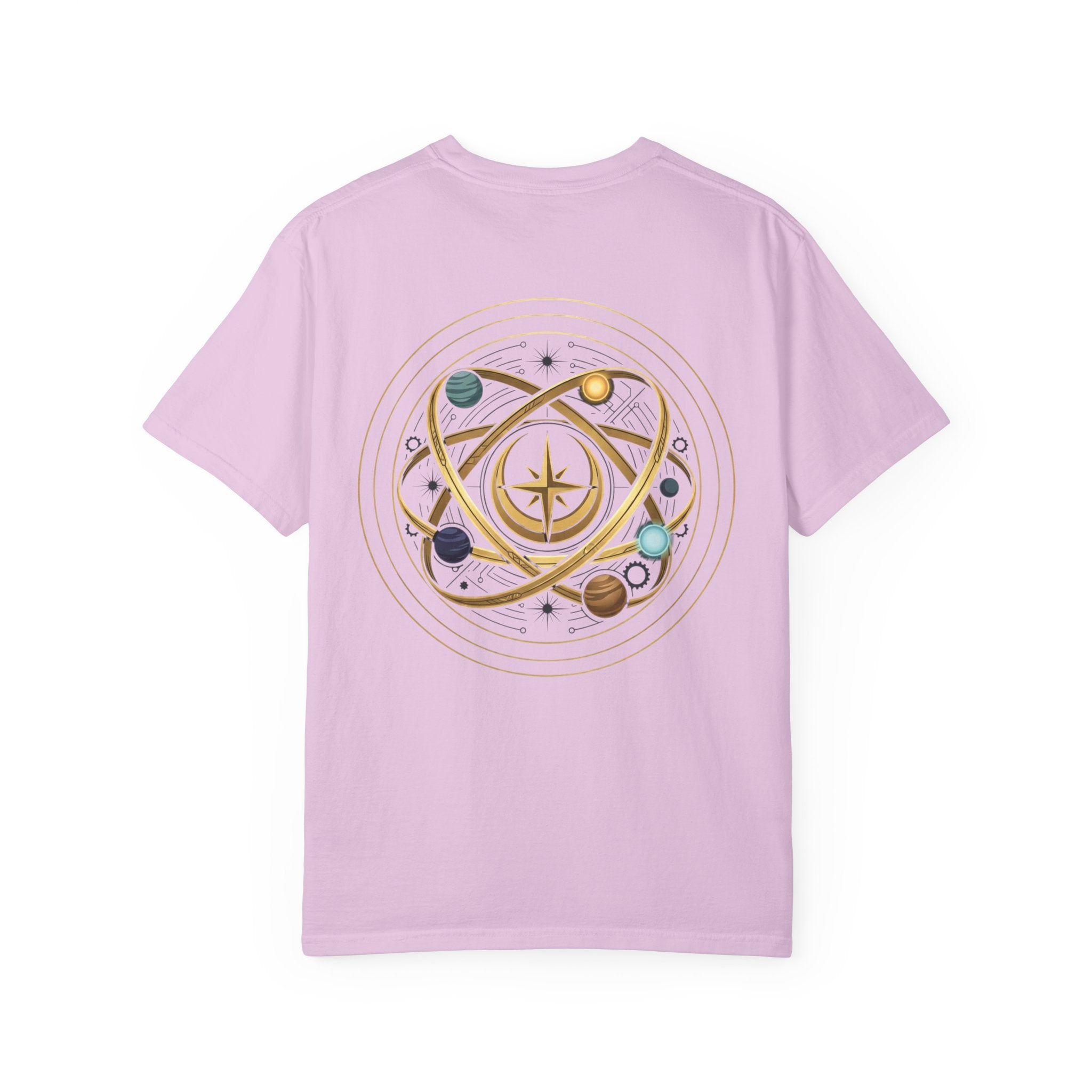 PRB Crown & Cosmos Graphic T-Shirt | Gold Royal Crest & Celestial Back by Printify