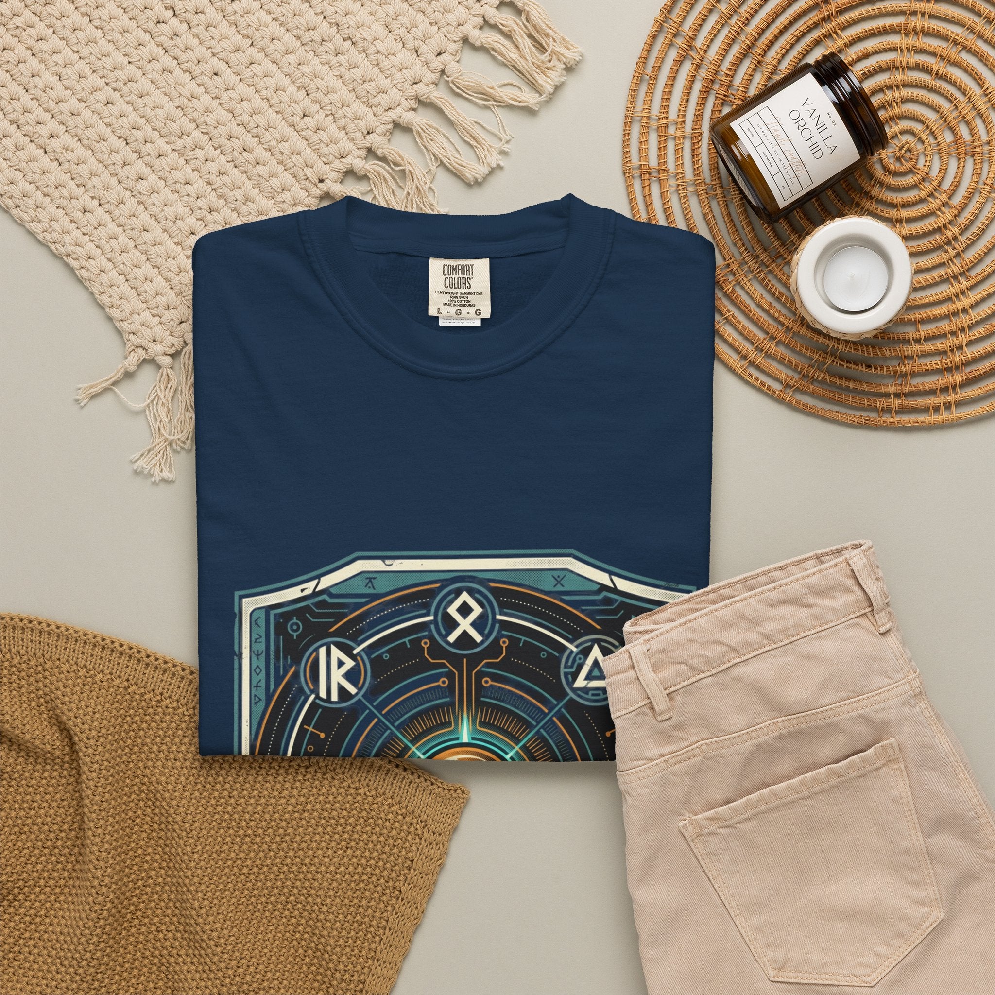 Power Runs Black PRB "Wear The Code" Mystic Shield T-Shirt — Geometric Sigil Graphic Tee by Power Runs Black