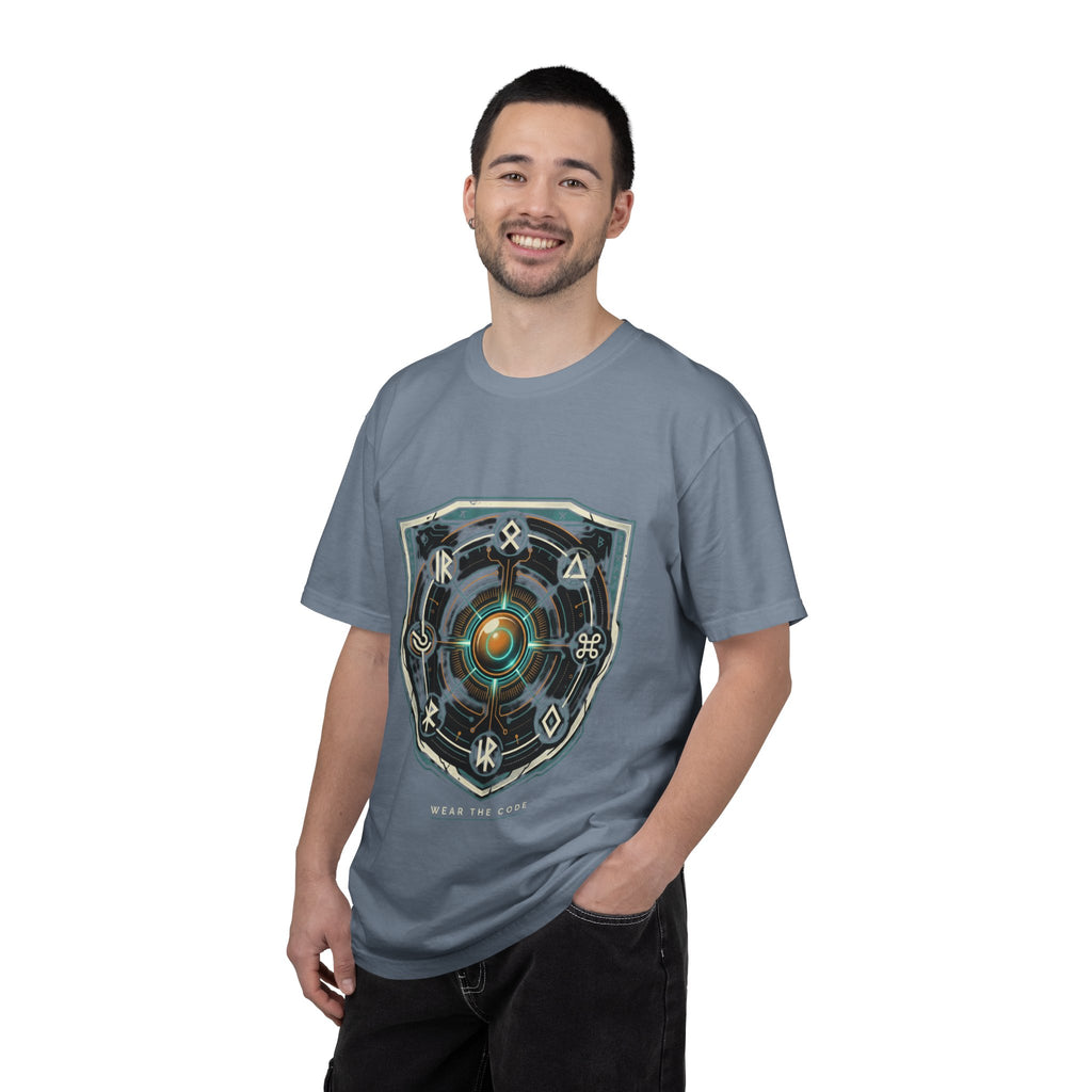 Power Runs Black PRB "Wear The Code" Mystic Shield T-Shirt — Geometric Sigil Graphic Tee by Power Runs Black
