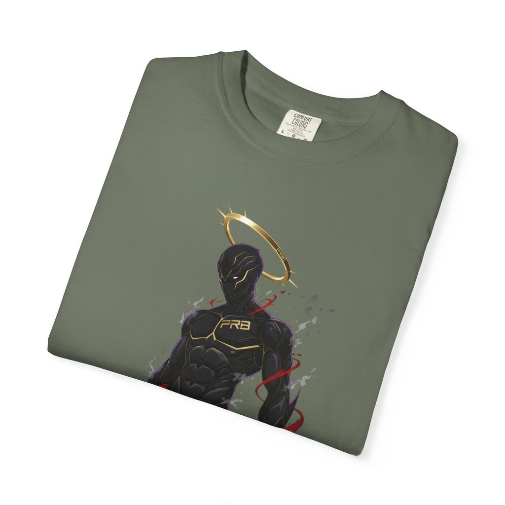 PRB Shadow Hero Graphic T-Shirt — Haloed Vigilante Illustration by Power Runs Black