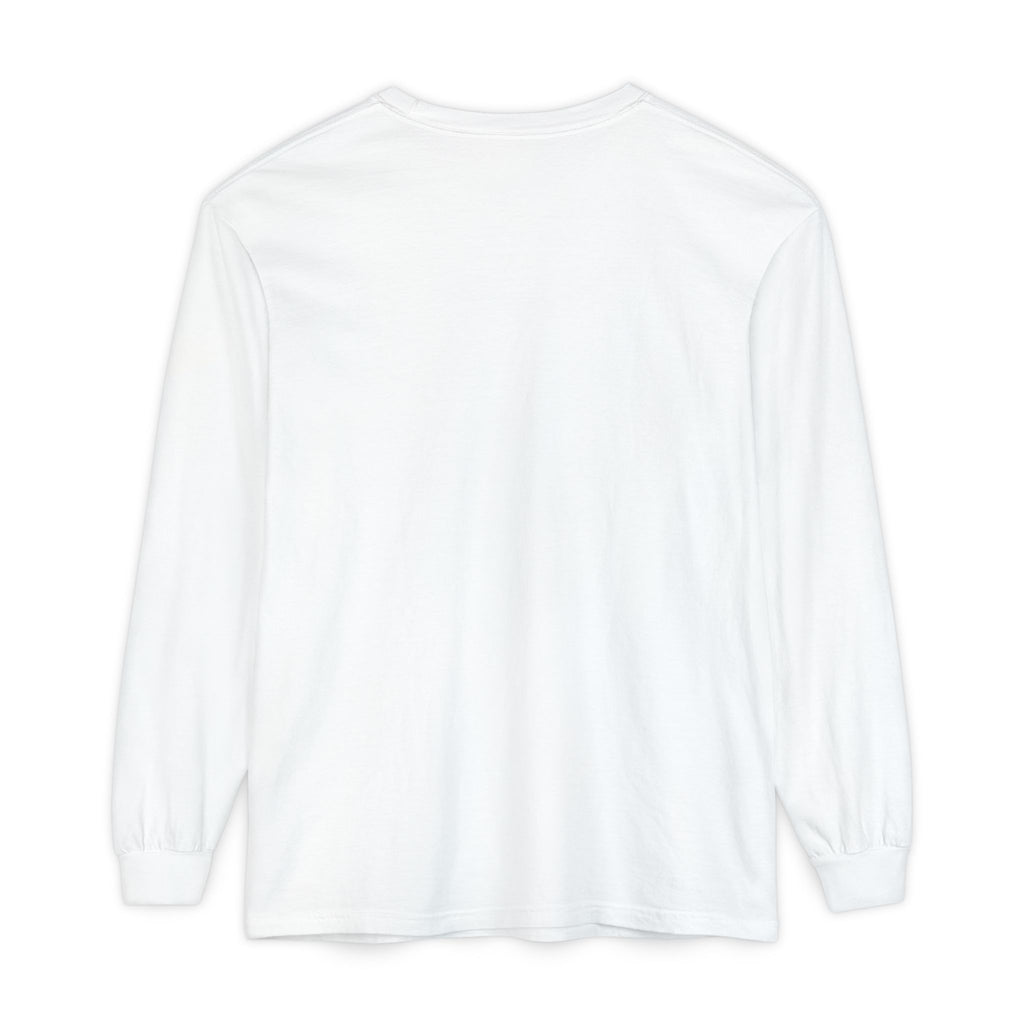 PRB Neon City Skyline Long Sleeve Shirt | Urban Nightscape Illustration by Power Runs Black