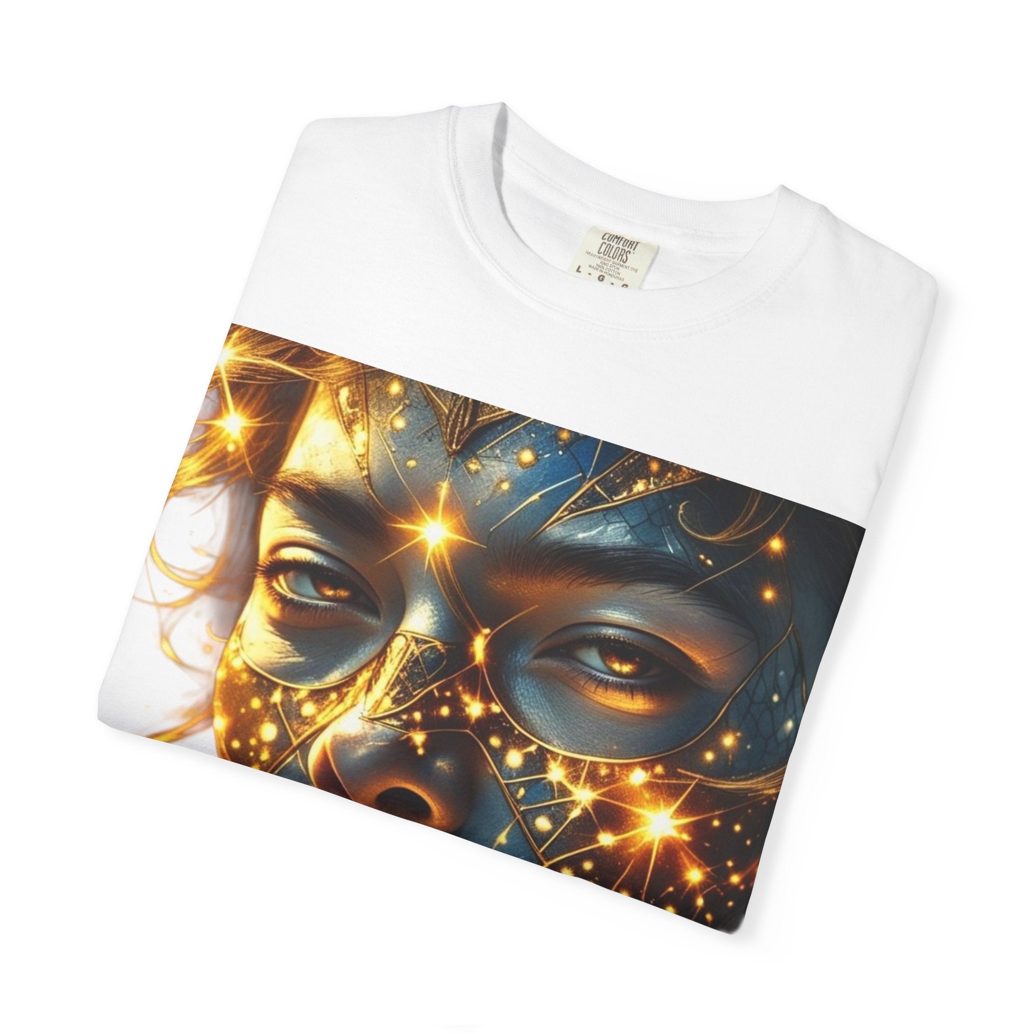 PRB Celestial Glow Unisex Graphic T-Shirt | Luminous Portrait Tee by Power Runs Black