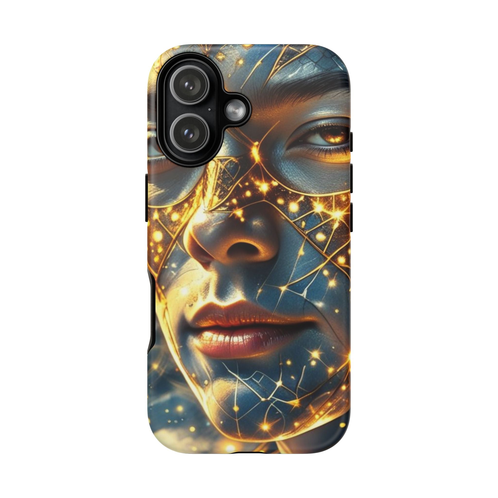 PRB Galactic Portrait Tough Case | Cosmic Face Phone Case, Starry Nebula Design by Printify