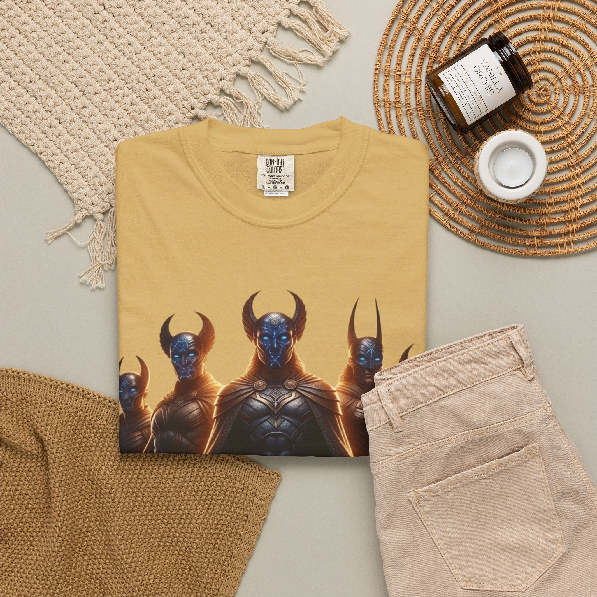 Power Runs Black PRB Dark Legion Graphic T-Shirt — Horned Warriors Fantasy Tee by Power Runs Black
