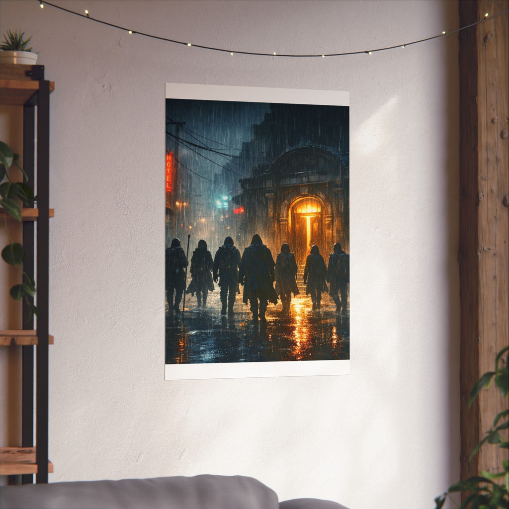 Power Runs Black PRB The Starbound Seven Matte Vertical Posters by Printify