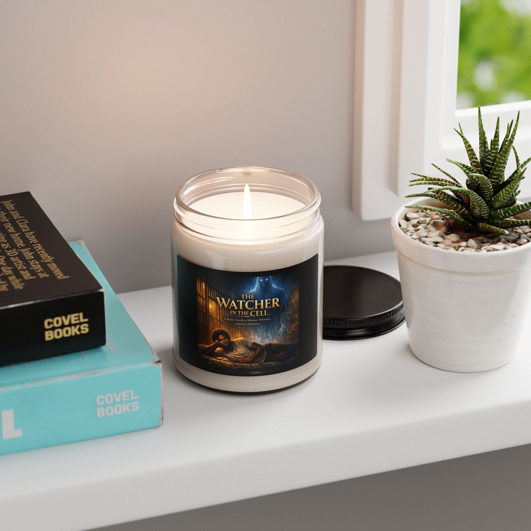 PRB The Watcher in the Cell Candle | Scented Soy Jar, 9oz by Printify