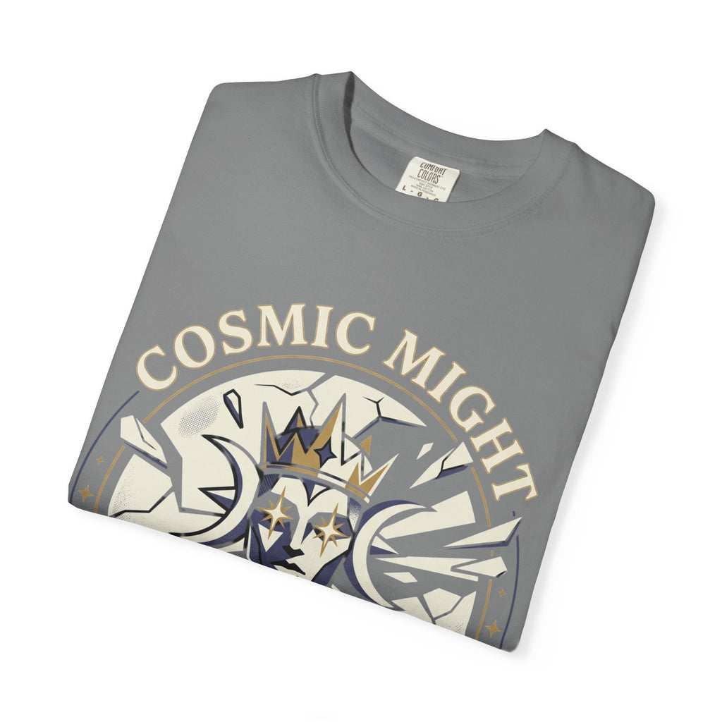 PRB Starforged Flex Cosmic Might Unleashed Graphic T-Shirt — 'Cosmic Might Unleashed' Vintage Astro King Tee by Power Runs Black